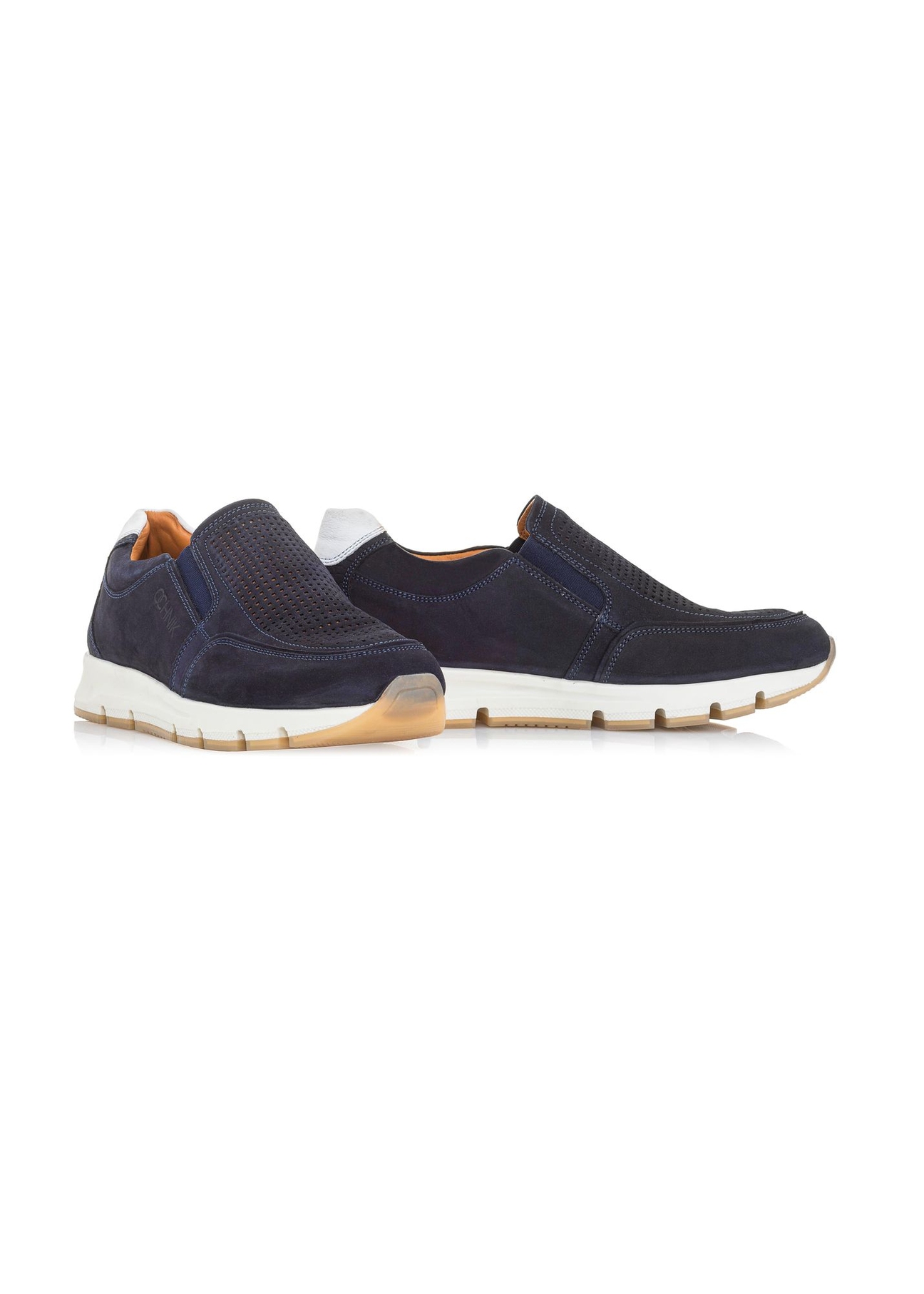 Granatowe skórzane sneakersy męskie BUTYM-0433-69(W23)-02
