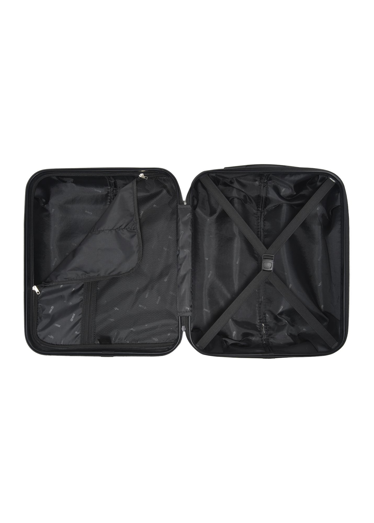 Walizka mała na kółkach WALAB-0067-0X-19(W26), widok produktu w środku na białym tle.