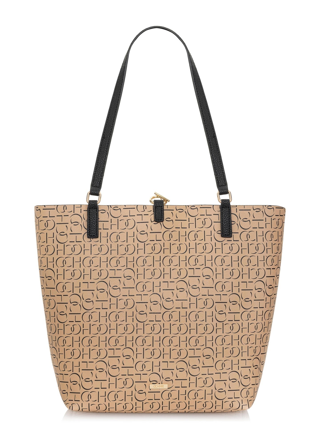 Torebka damska shopper z monogramem TOREC-0765-81(W23)-01