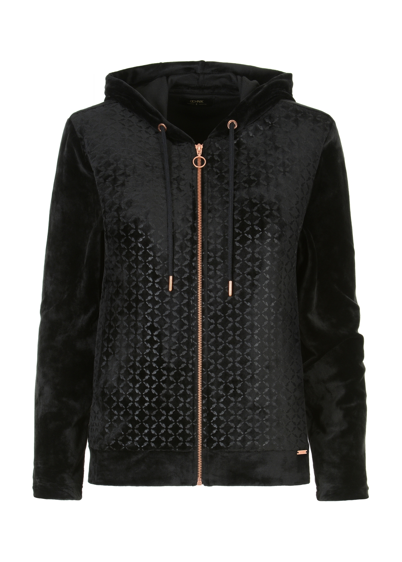 Czarna rozpinana bluza damska BLZDT-0081-99(Z22)-06