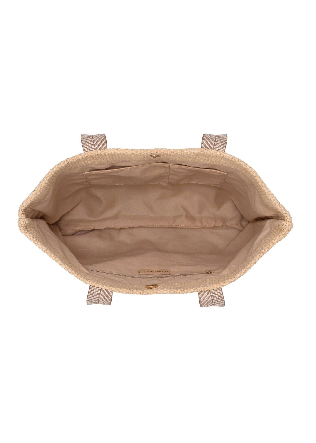 Duża torebka shopper z imitacji słomki TOREC-0929-81(W24)-05