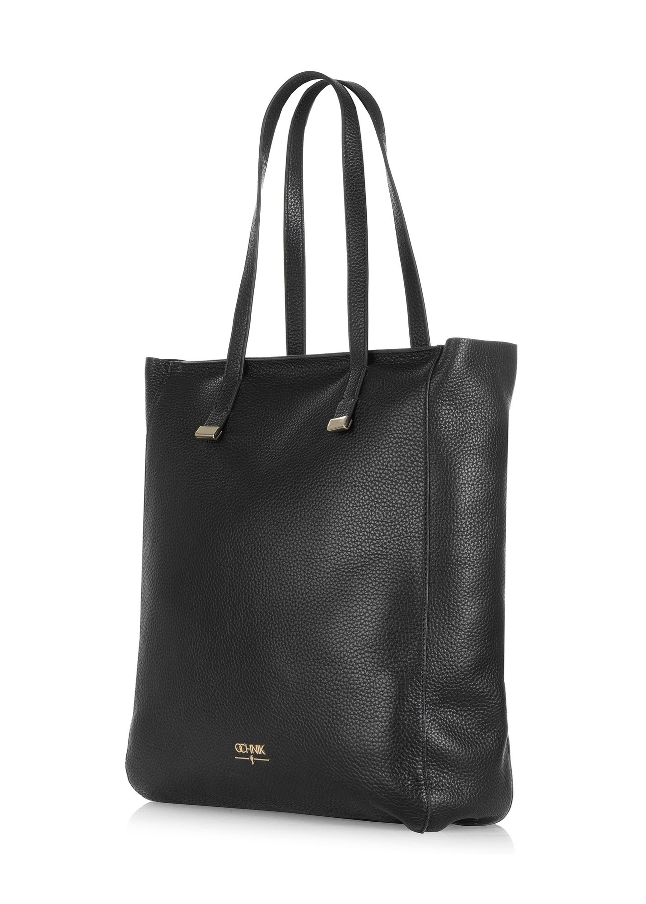 Czarna skórzana torebka shopper damska TORES-1037C-99(W25)-02