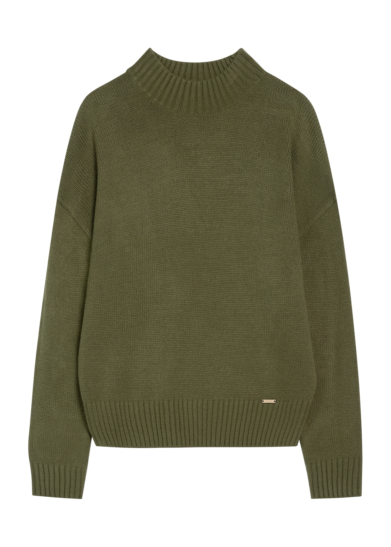 Klasyczny sweter damski khaki SWEDT-0186A-55(Z25)