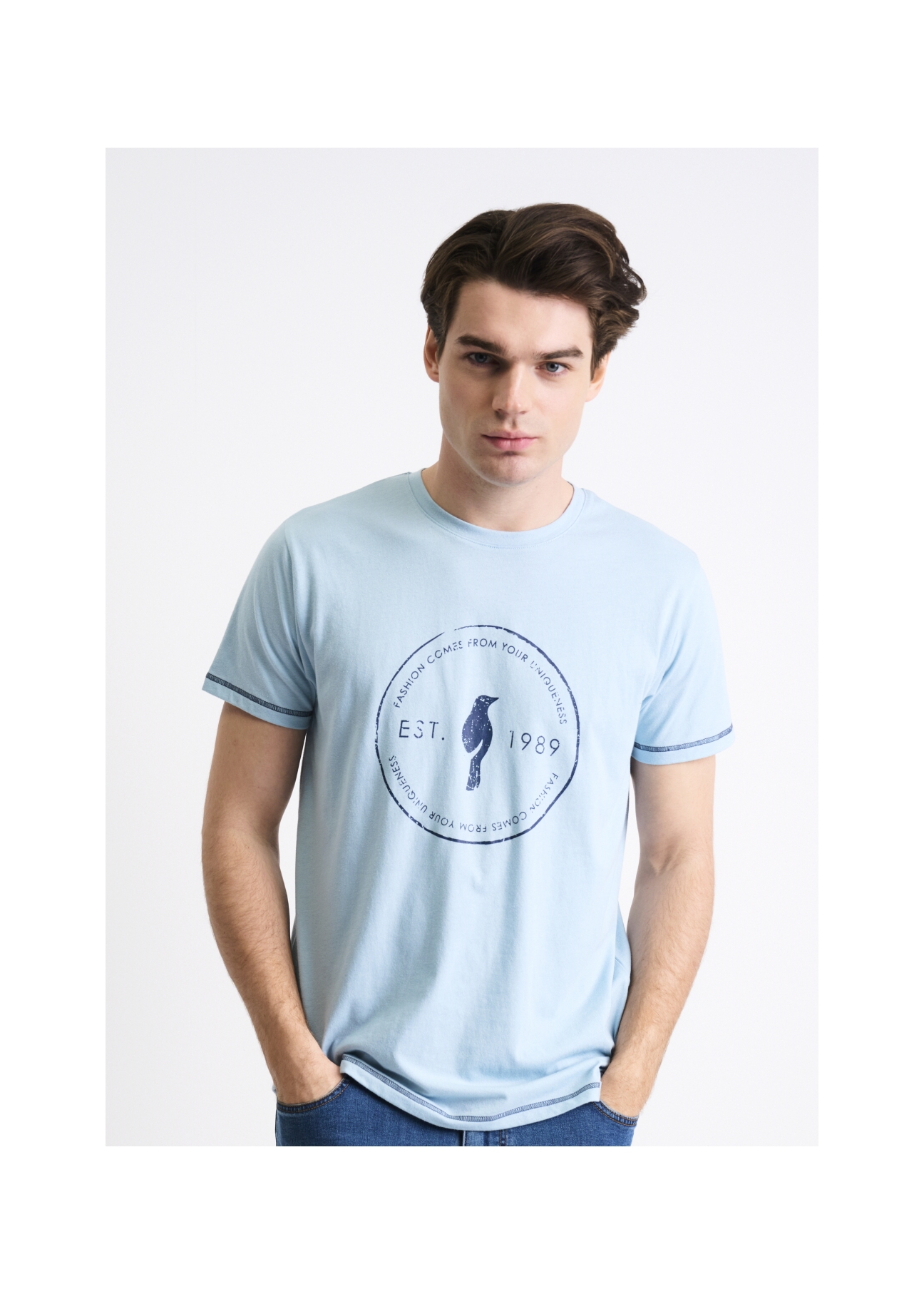 T-shirt męski TSHMT-0068-62(W22)-01