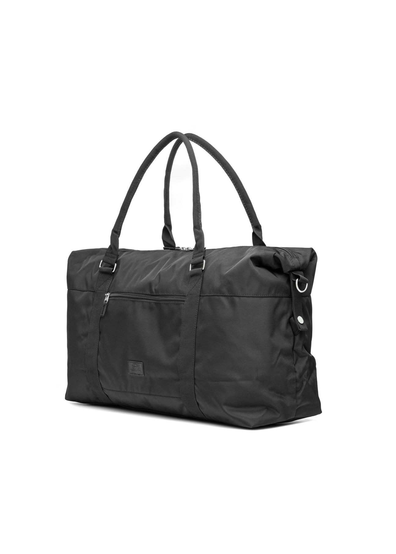 Czarna torba podróżna TORMN-0382-99(Z25), widok produktu skosem na białym tle.