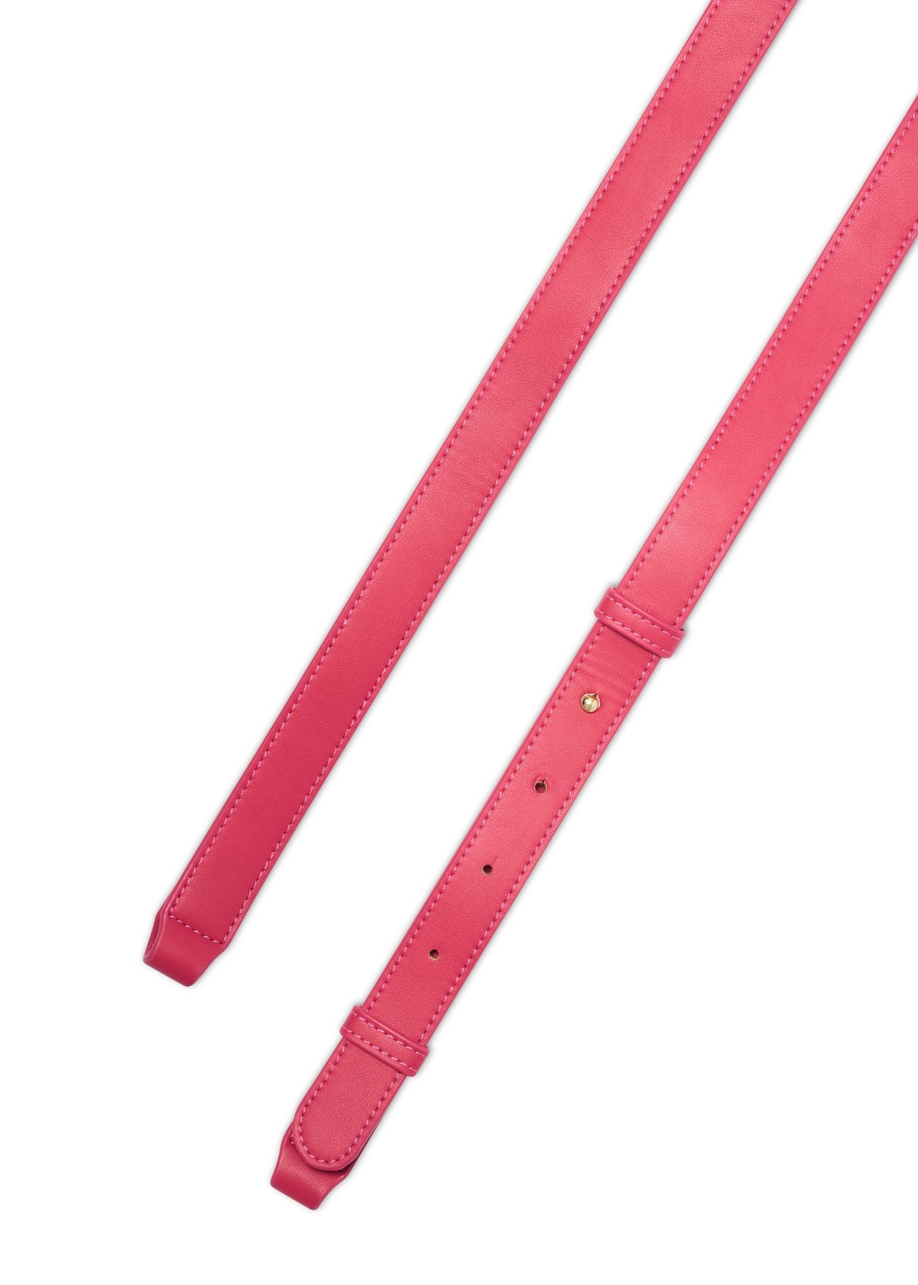 Mała torebka damska w kolorze fuksji TOREC-0882-5E(W26) - zbliżenie na detal, na białym tle. 