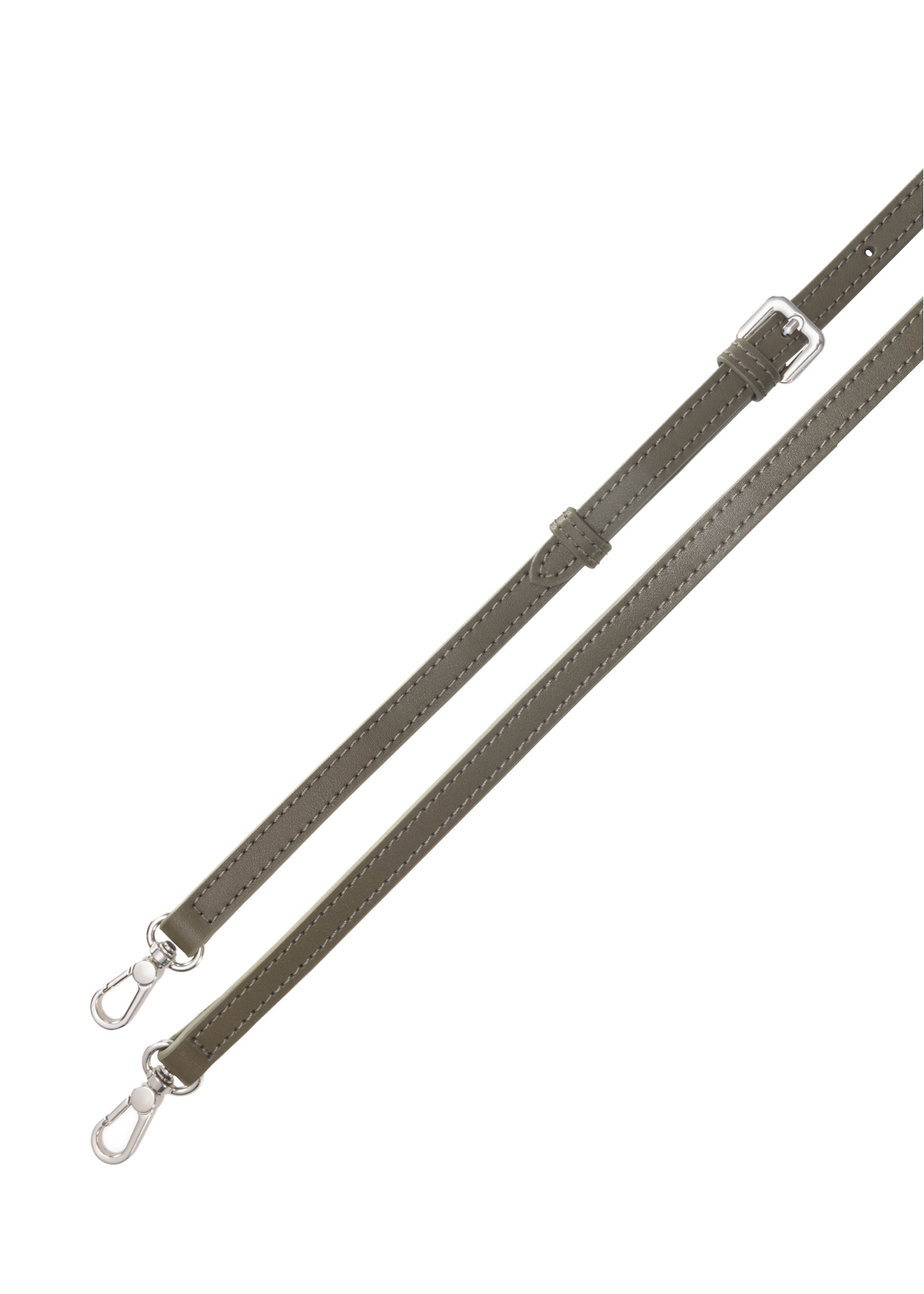Torebka damska khaki na ramię TORES-1193-55 (Z25), widok pasków produktu na białym tle.