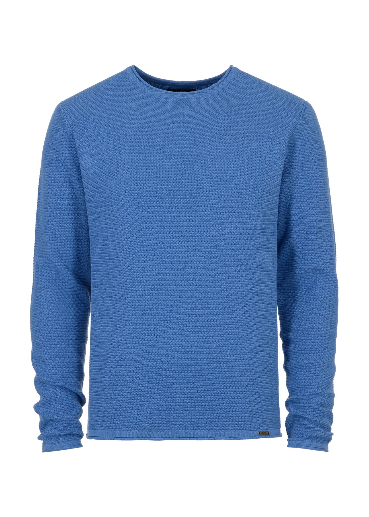 Niebieski sweter męski basic SWEMT-0128-61(W23)-03
