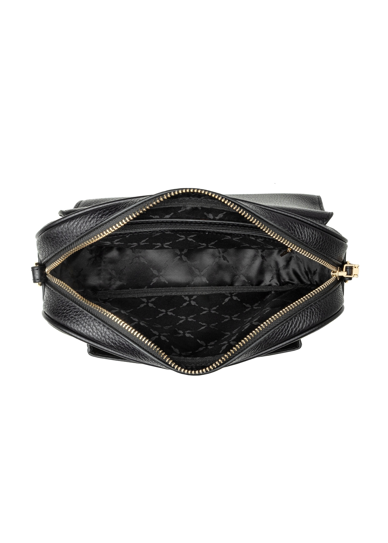 Czarna skórzana torebka listonoszka damska TORES-1274-9I(W26)