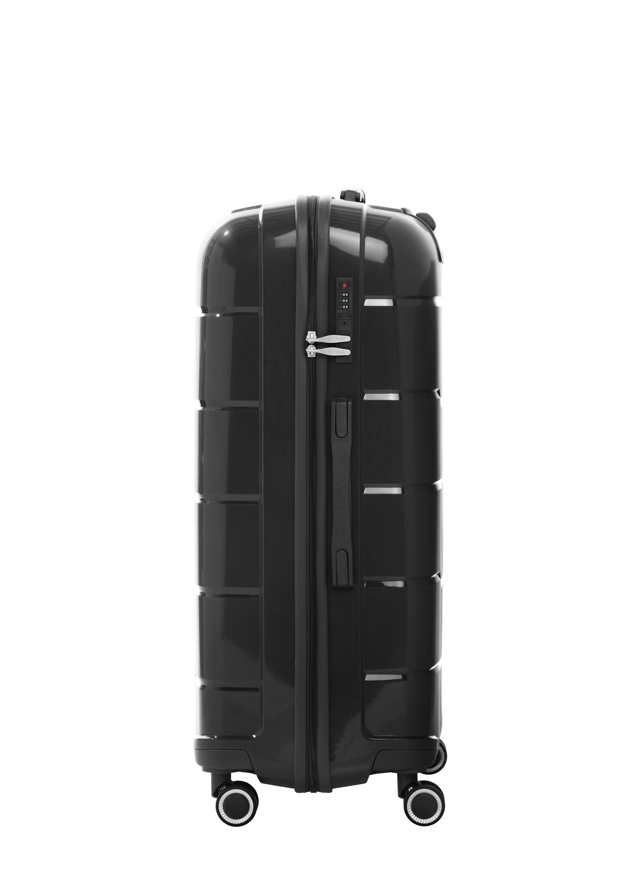 Duża walizka na kółkach WALPP-0025-99-28(W26), widok produktu od boku na białym tle.