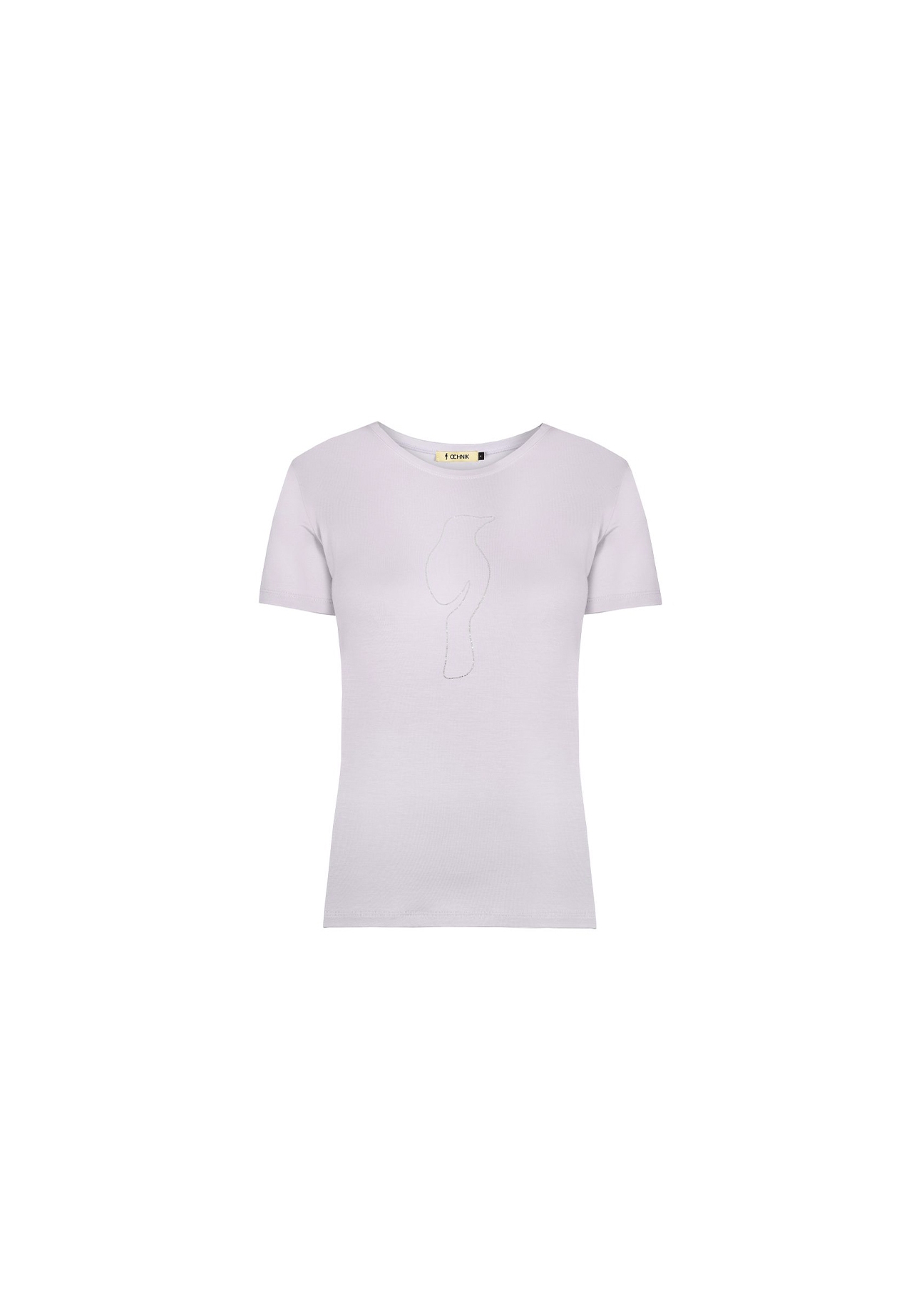 Wrzosowy T-shirt damski z wilgą TSHDT-0025-72(W19)-01