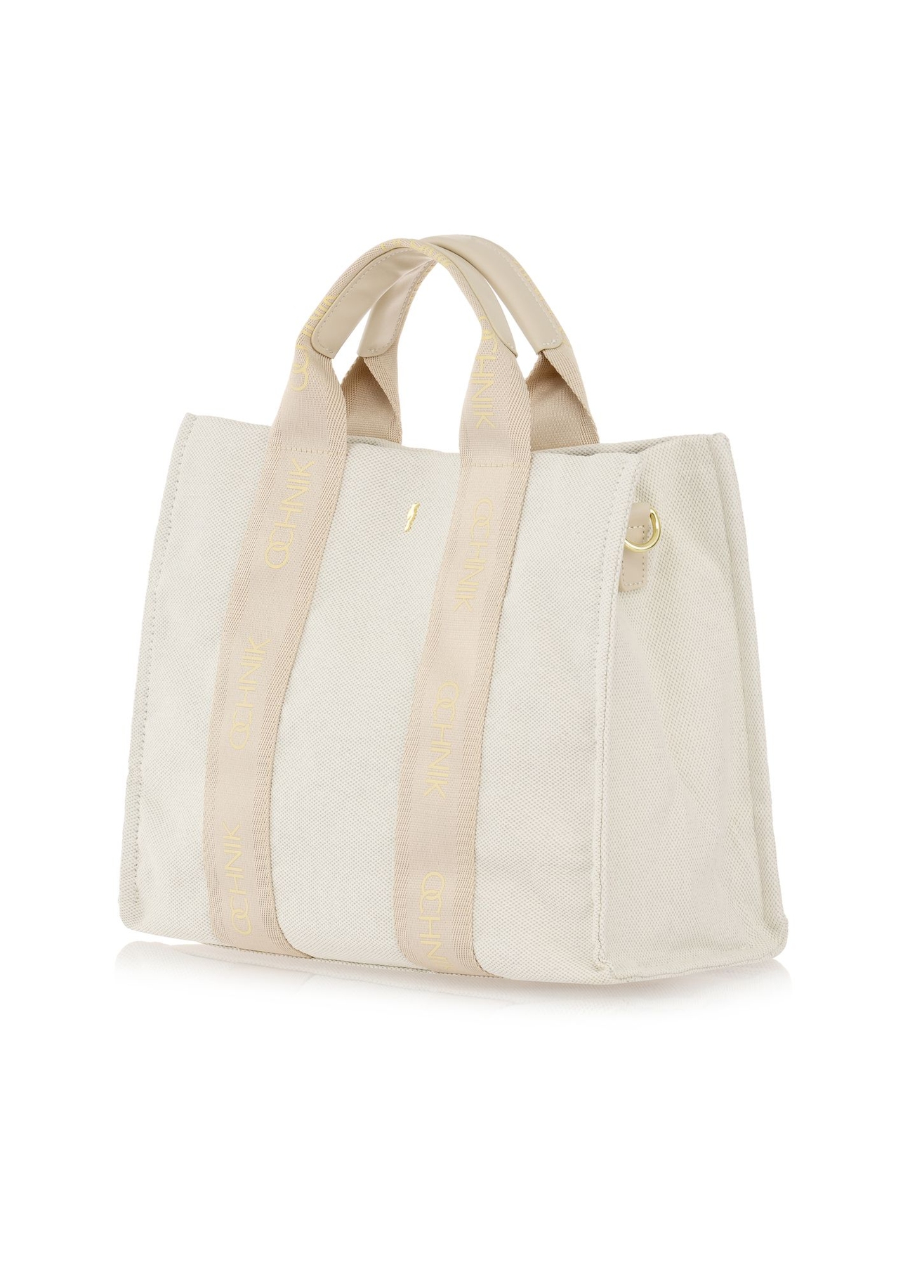 Kremowa torebka damska typu tote bag TOREN-0288-12(W24)-03