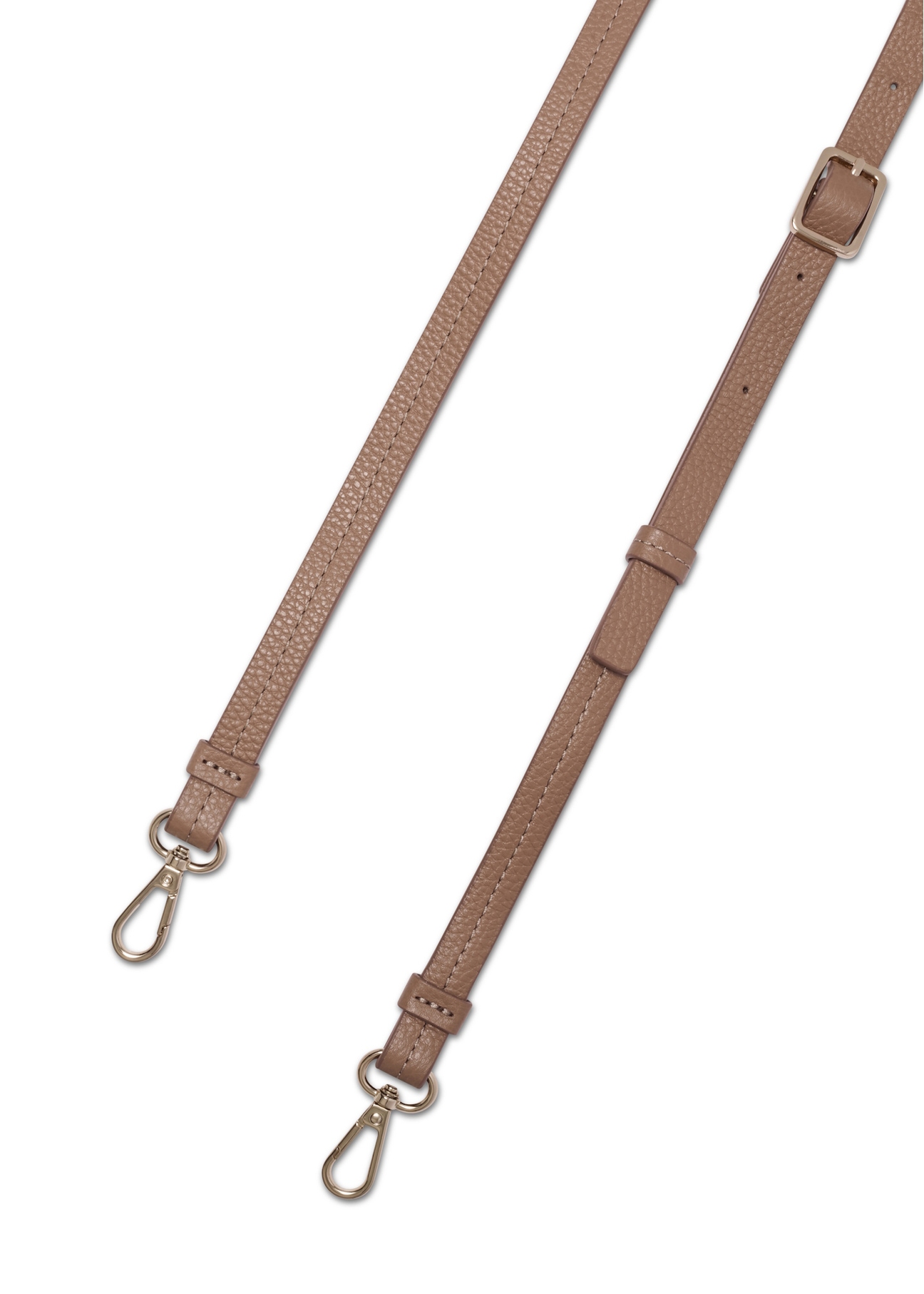 Skórzana kremowa torebka na ramię TORES-1275-0B(W26), widok paska produktu na białym tle.