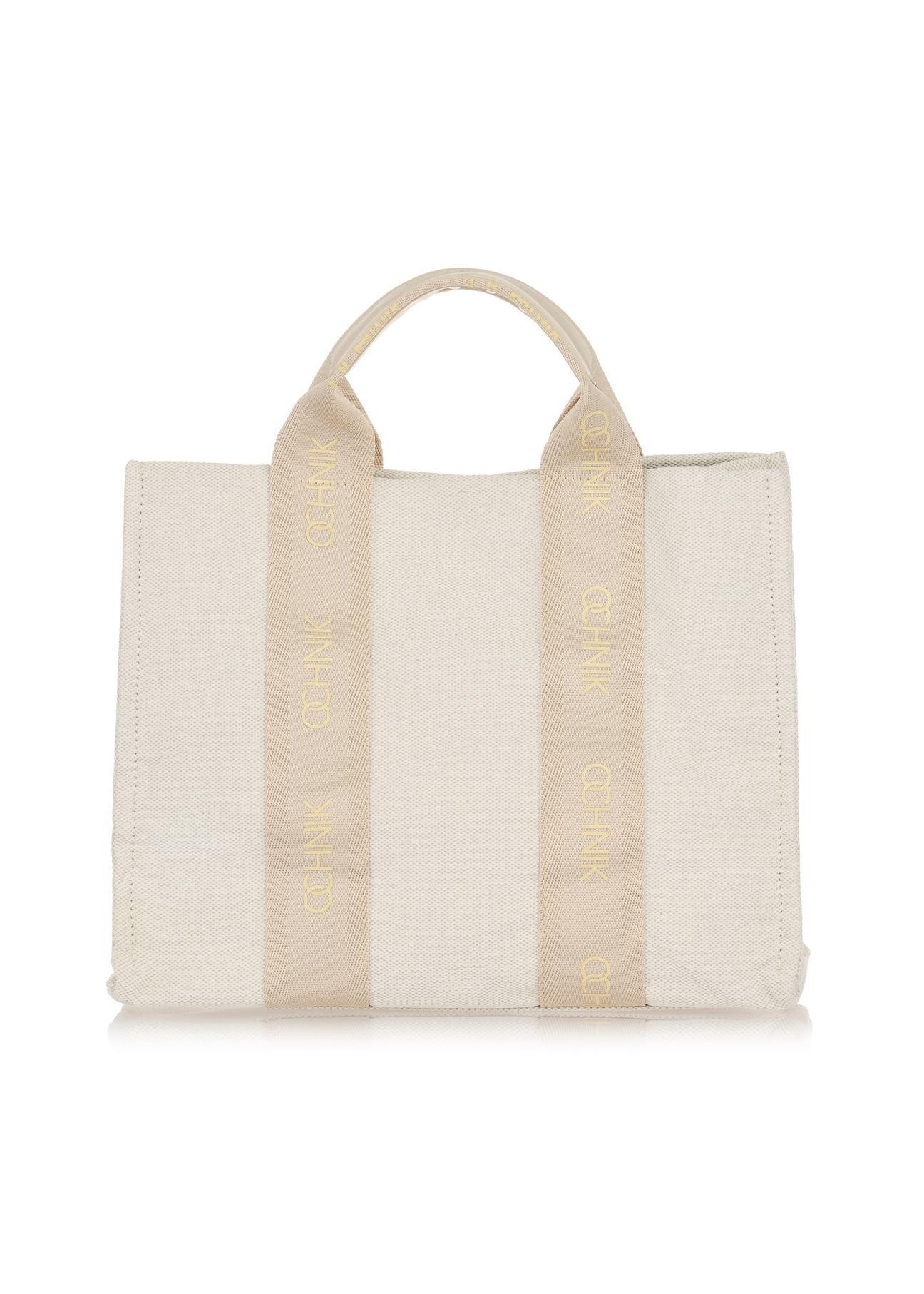 Kremowa torebka damska typu tote bag TOREN-0288-12(W24)-02