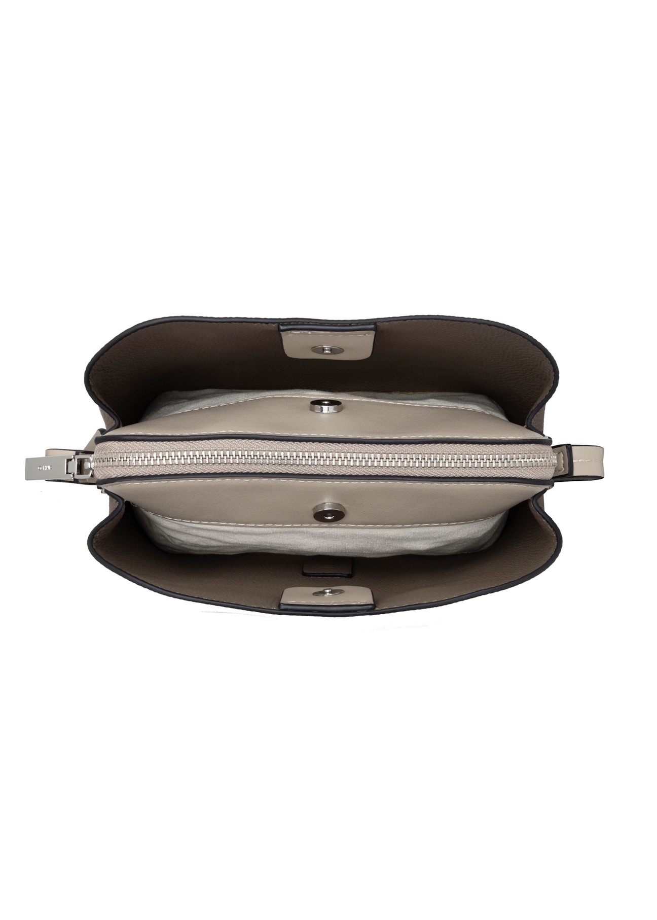 Brązowa mała torebka damska TOREC-0768-1K(W26), widok produktu w środku na białym tle.