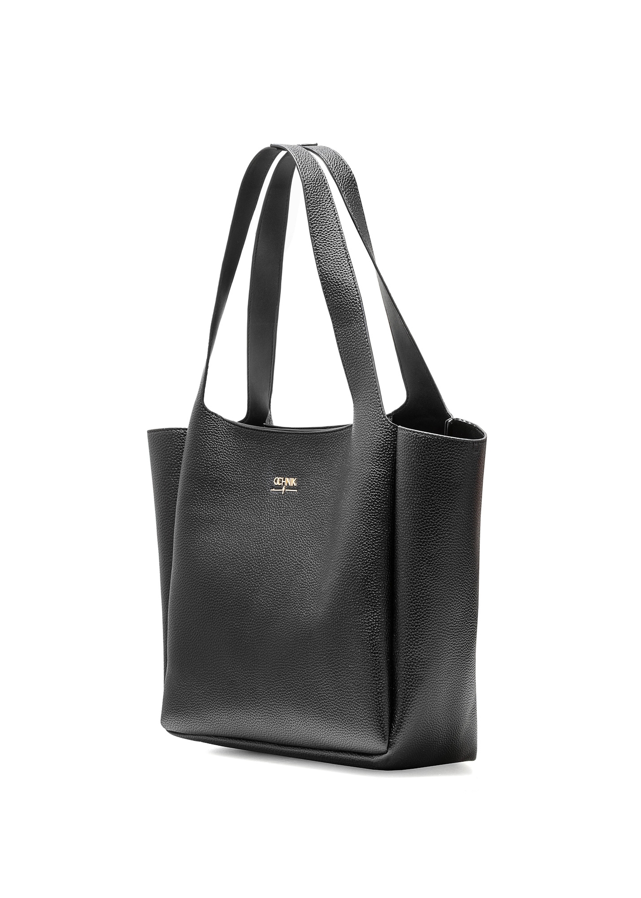 Czarna klasyczna shopperka damska TOREC-1060-99(Z25)