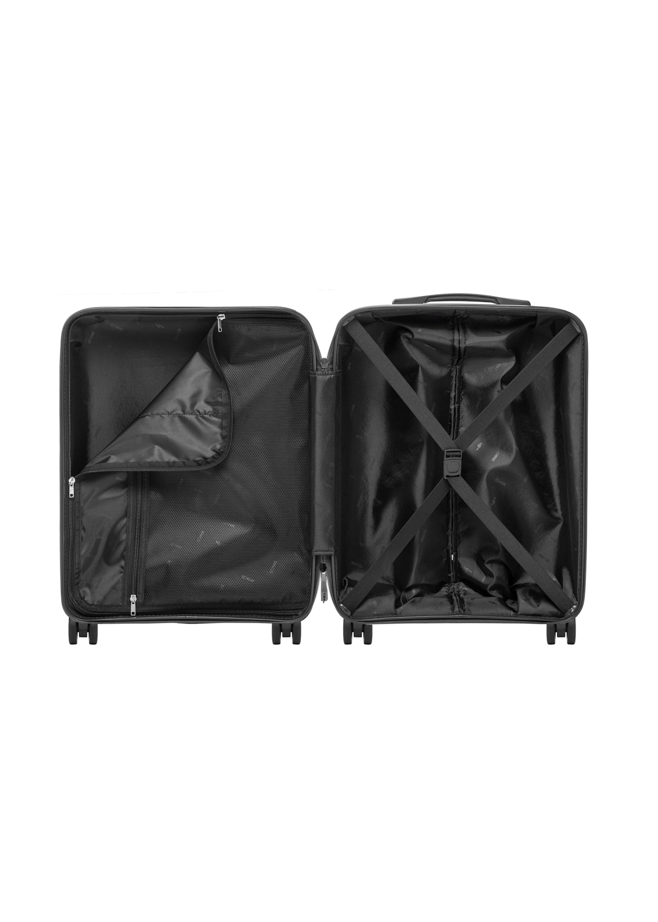 Walizka mała na kółkach WALPP-0026-99-19(W26), widok produktu w środku na białym tle.