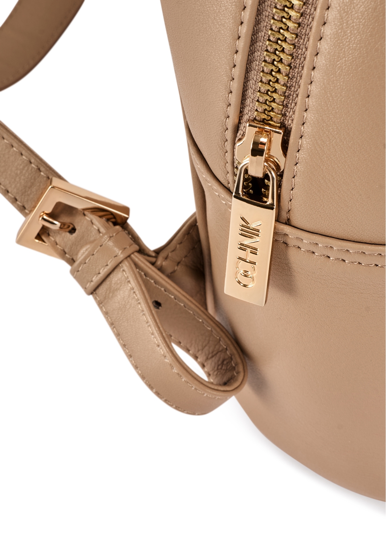 Beżowy skórzany plecak damski TORES-1228-1B(W26)