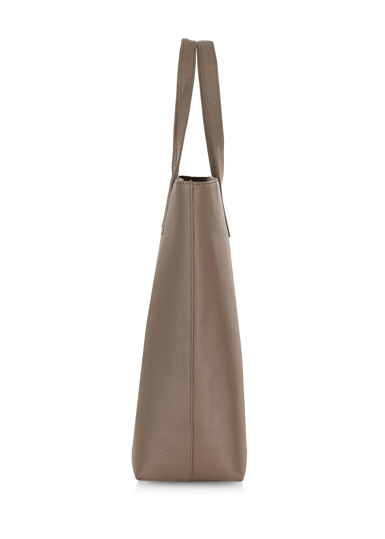 Skórzana brązowa torebka shopper damska TORES-0850A-80(W24)-04