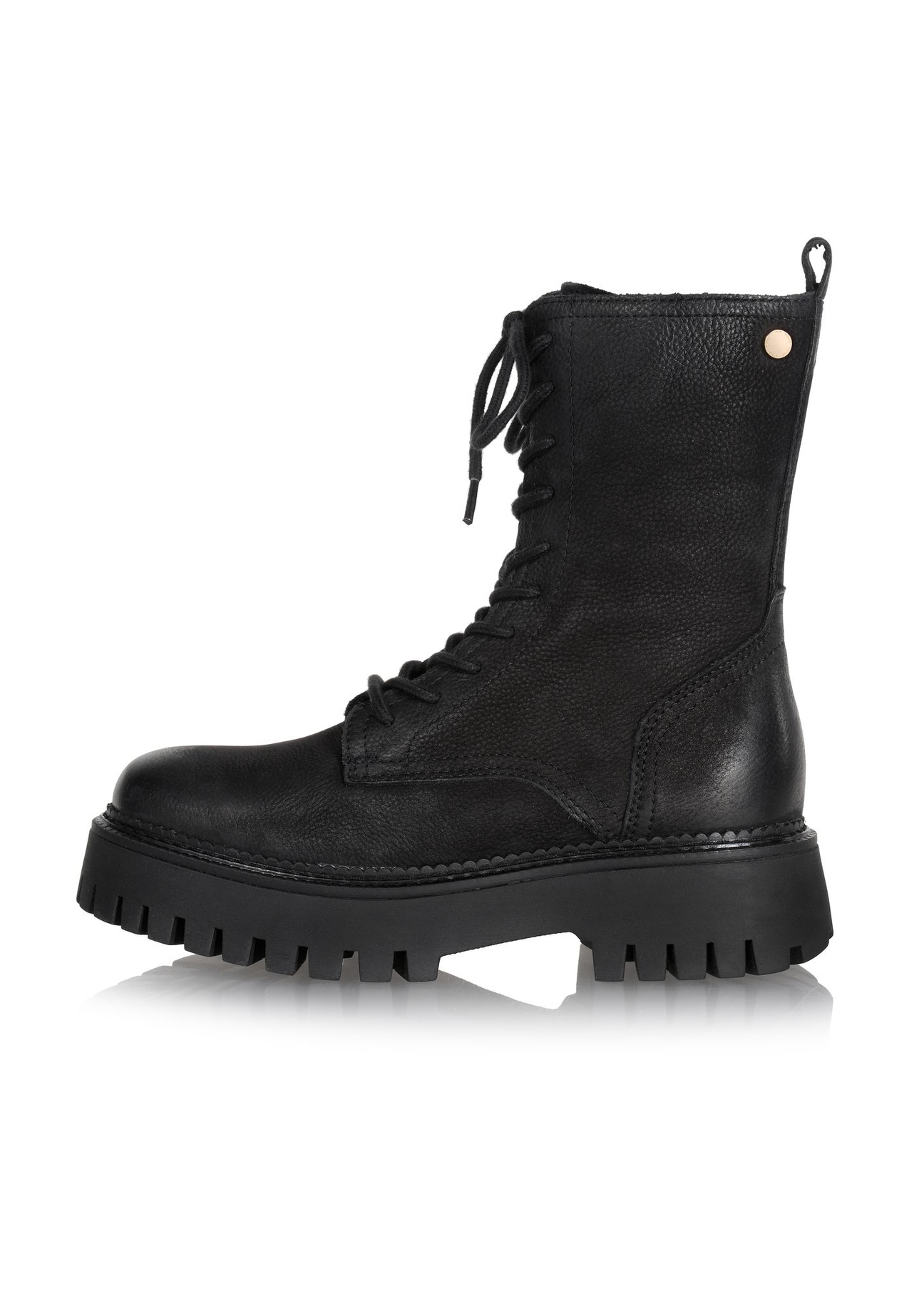 Skórzane botki damskie w stylu glanów BUTYD-1004-98(Z25)