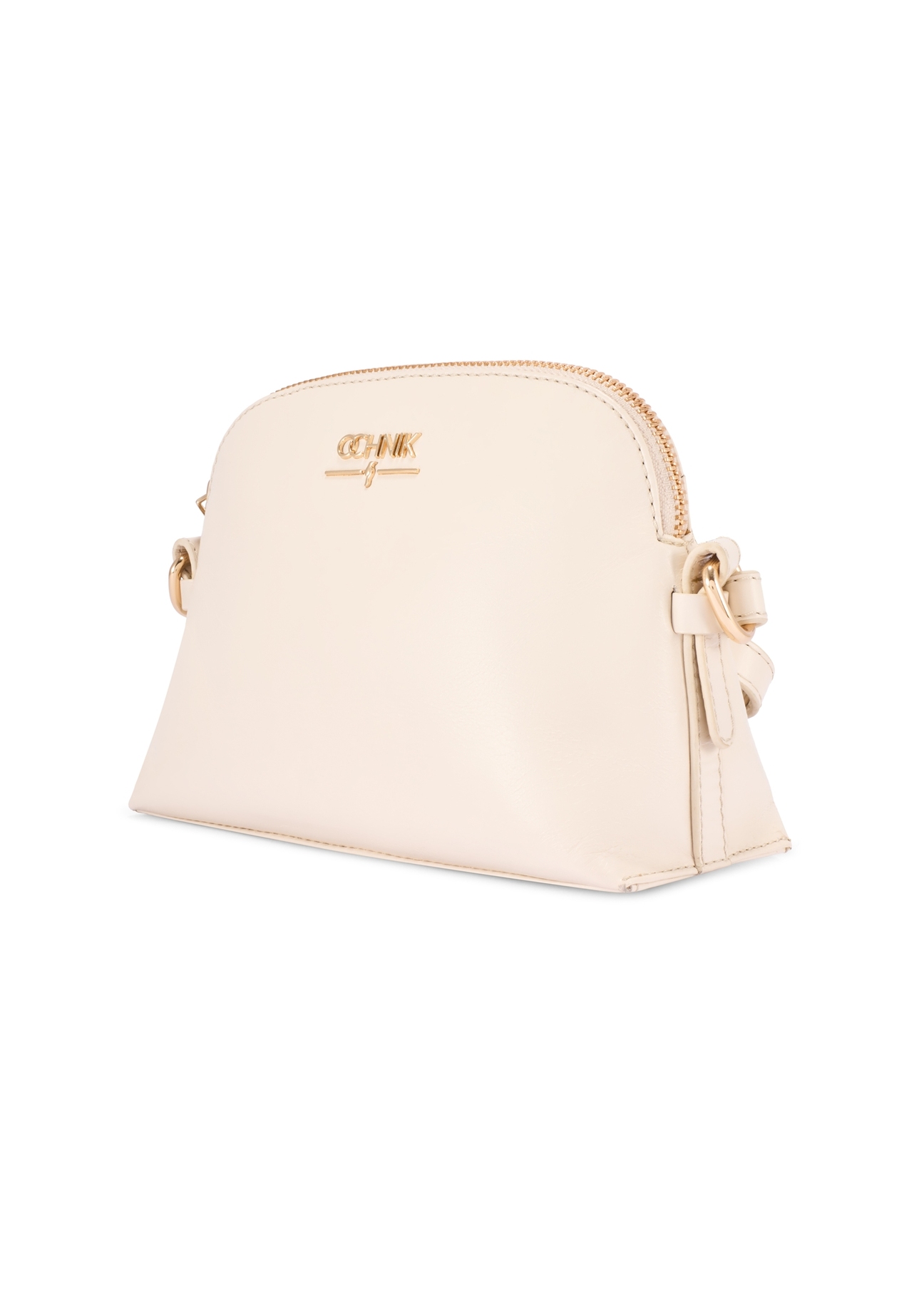 Kremowa mała skórzana torebka damska TORES-1296-0B(W26)