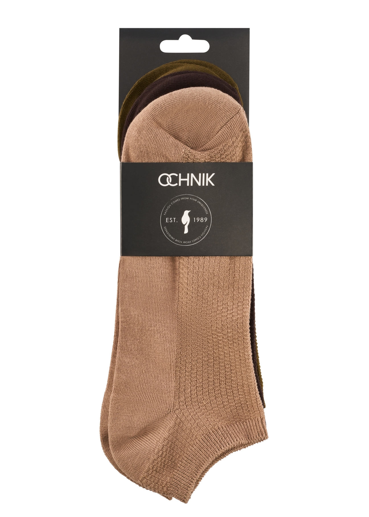 Zestaw krótkich skarpet męskich ZESMT-0062-00(W26) - widok produktu od góry, na białym tle.