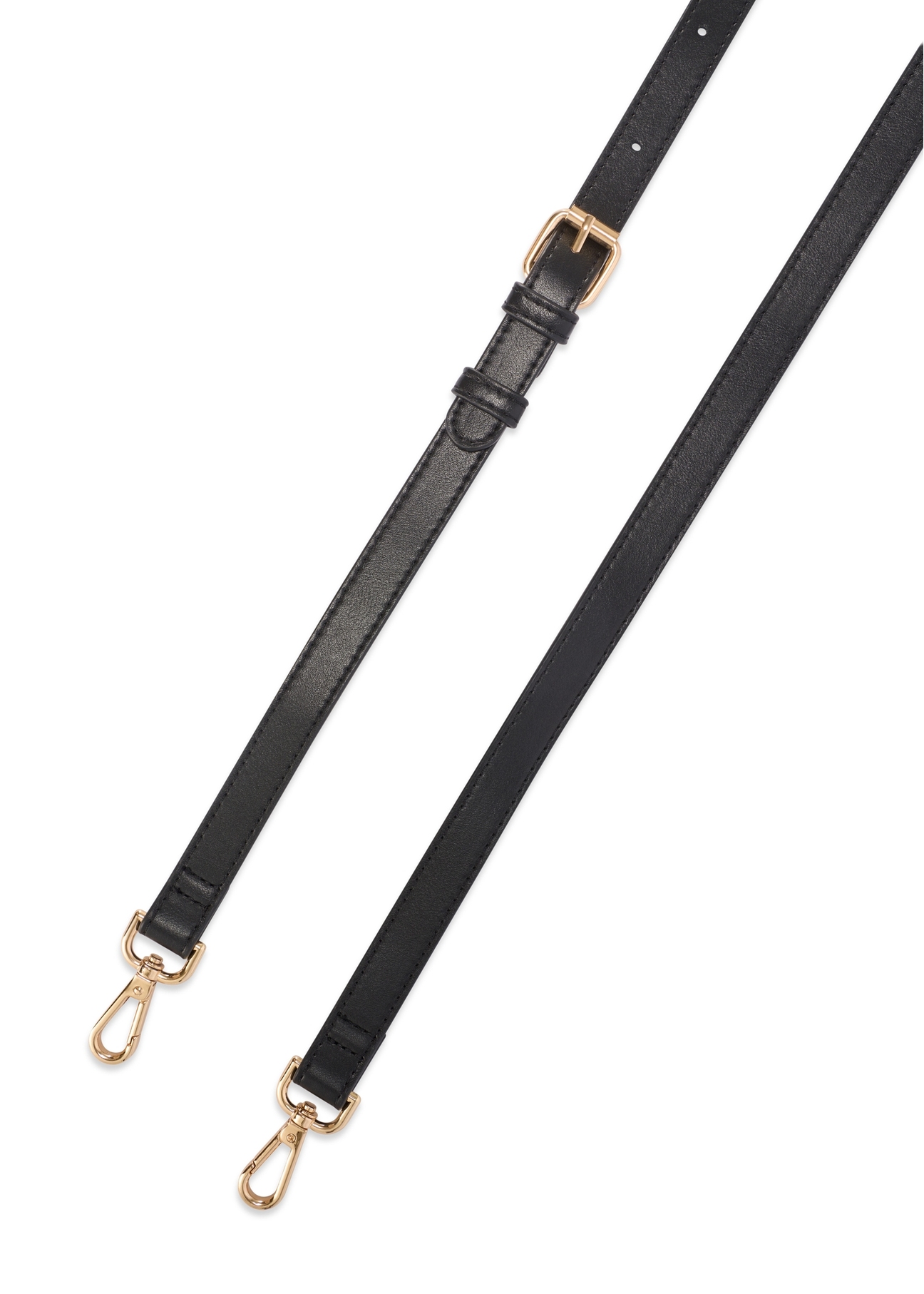 Czarna damska torba na laptopa TOREC-1130-99(W26), widok paska produktu na białym tle.