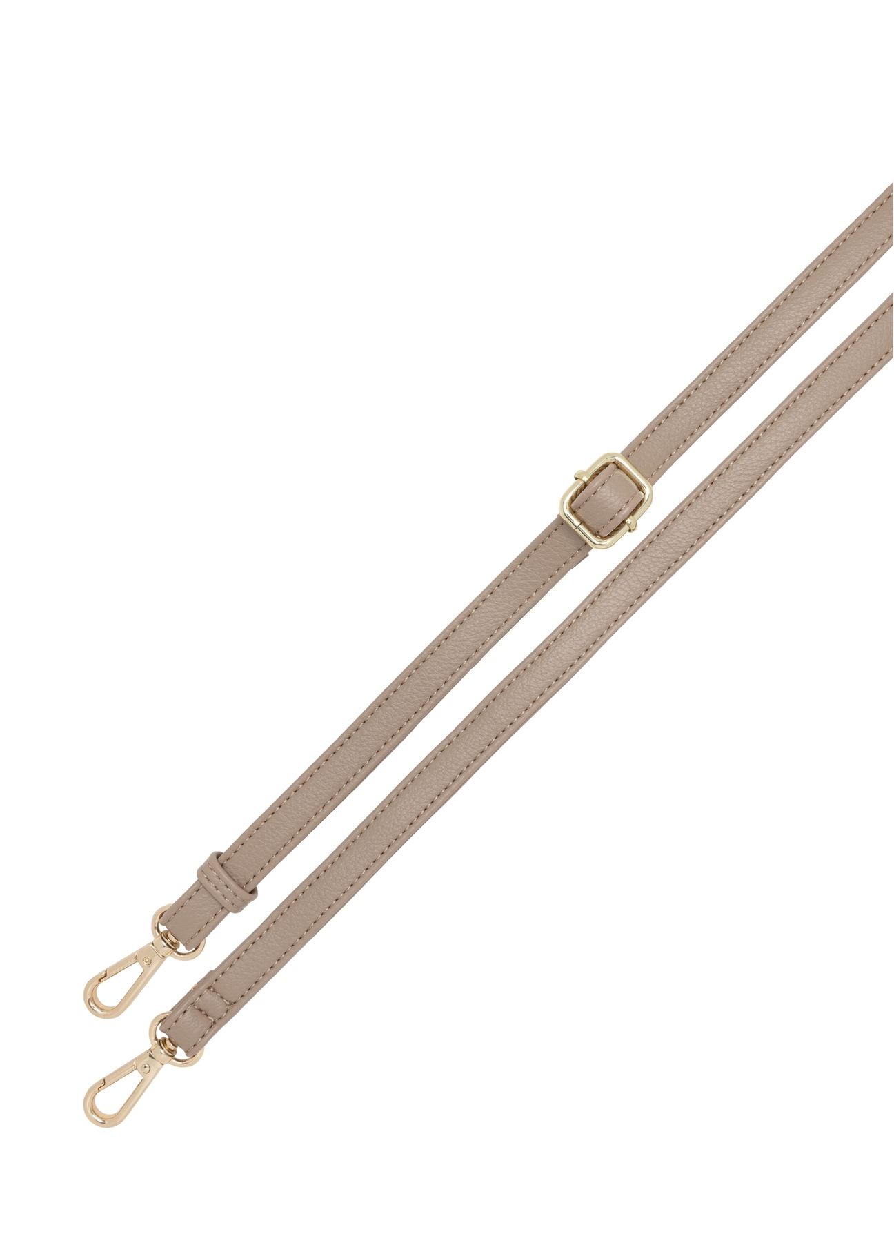 Beżowa średnia torebka damska TOREC-1121-1D(W26), widok paska produktu od góry na białym tle.