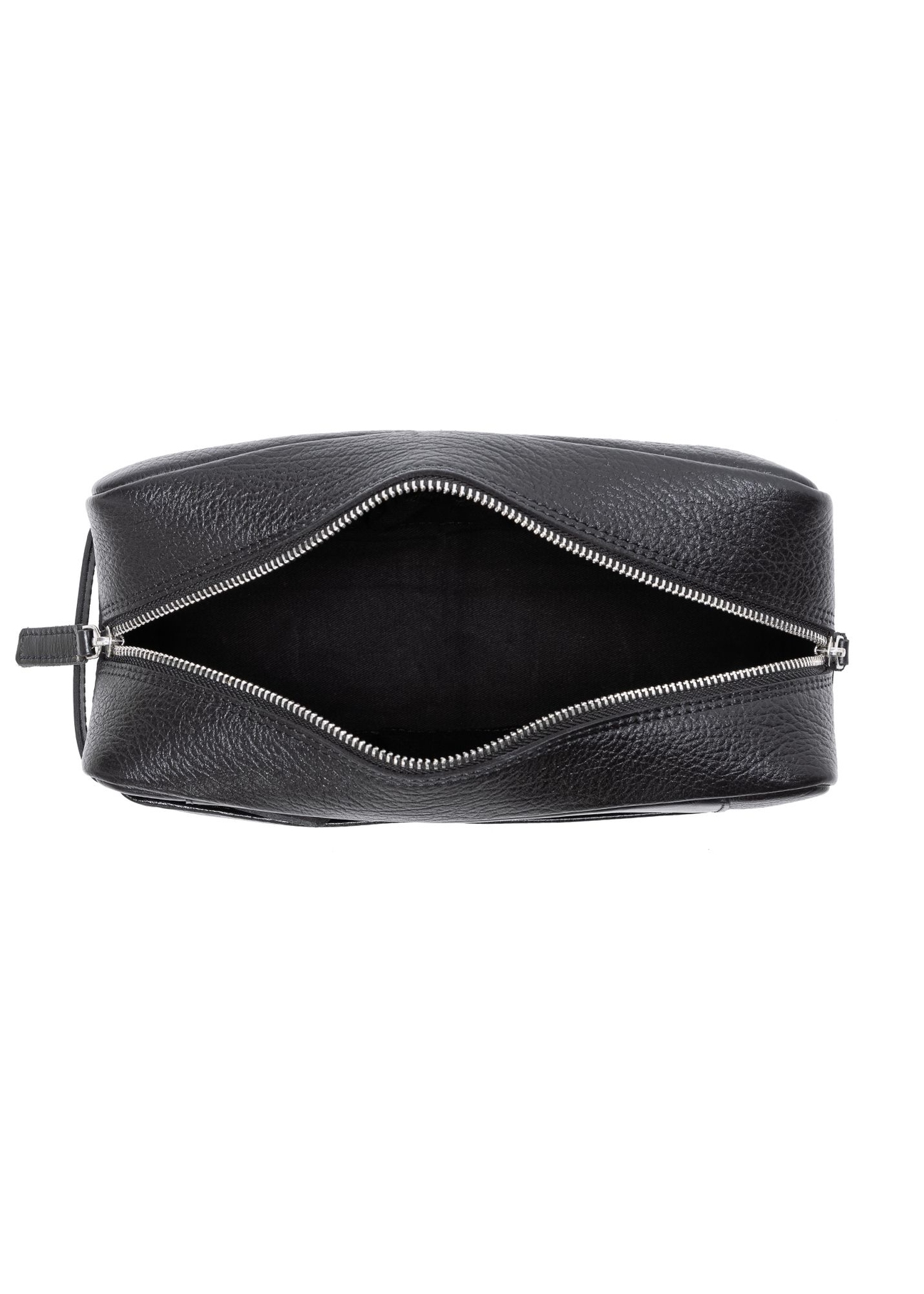 Skórzana kosmetyczka męska z logo TORMS-0298A-99(Z25) - widok produktu z góry na białym tle.