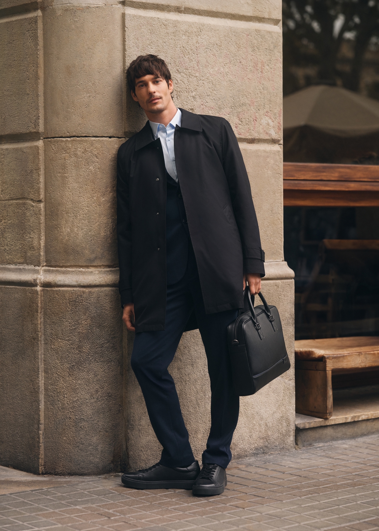 Czarna kurtka męska z ociepleniem KURMT-0408-99(W26)