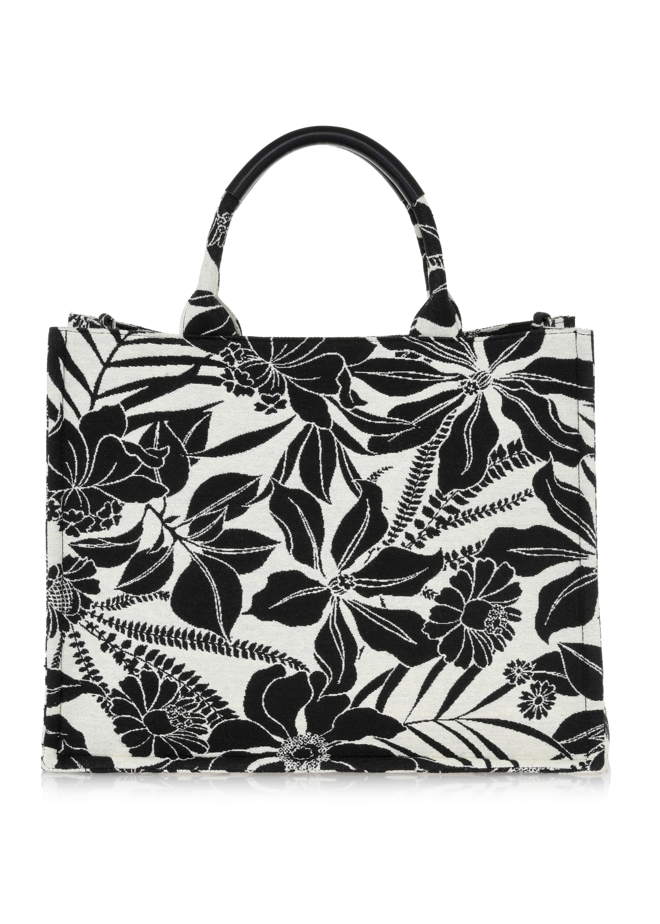 Czarna torebka usztywniana shopper TOREN-0873-98(W24)-03