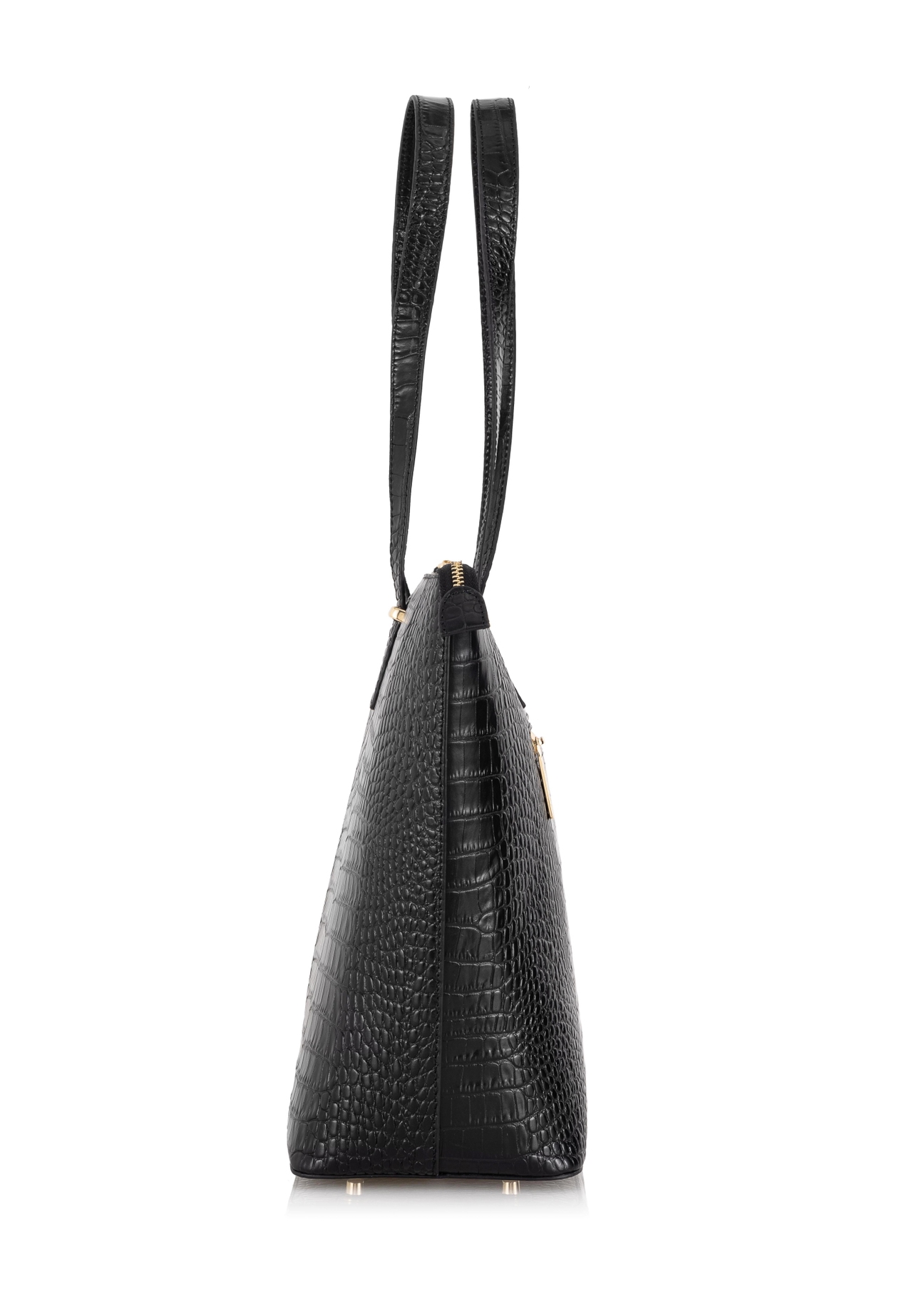 Skórzana torebka damska w stylu croco  TORES-0880-99(Z23)-03