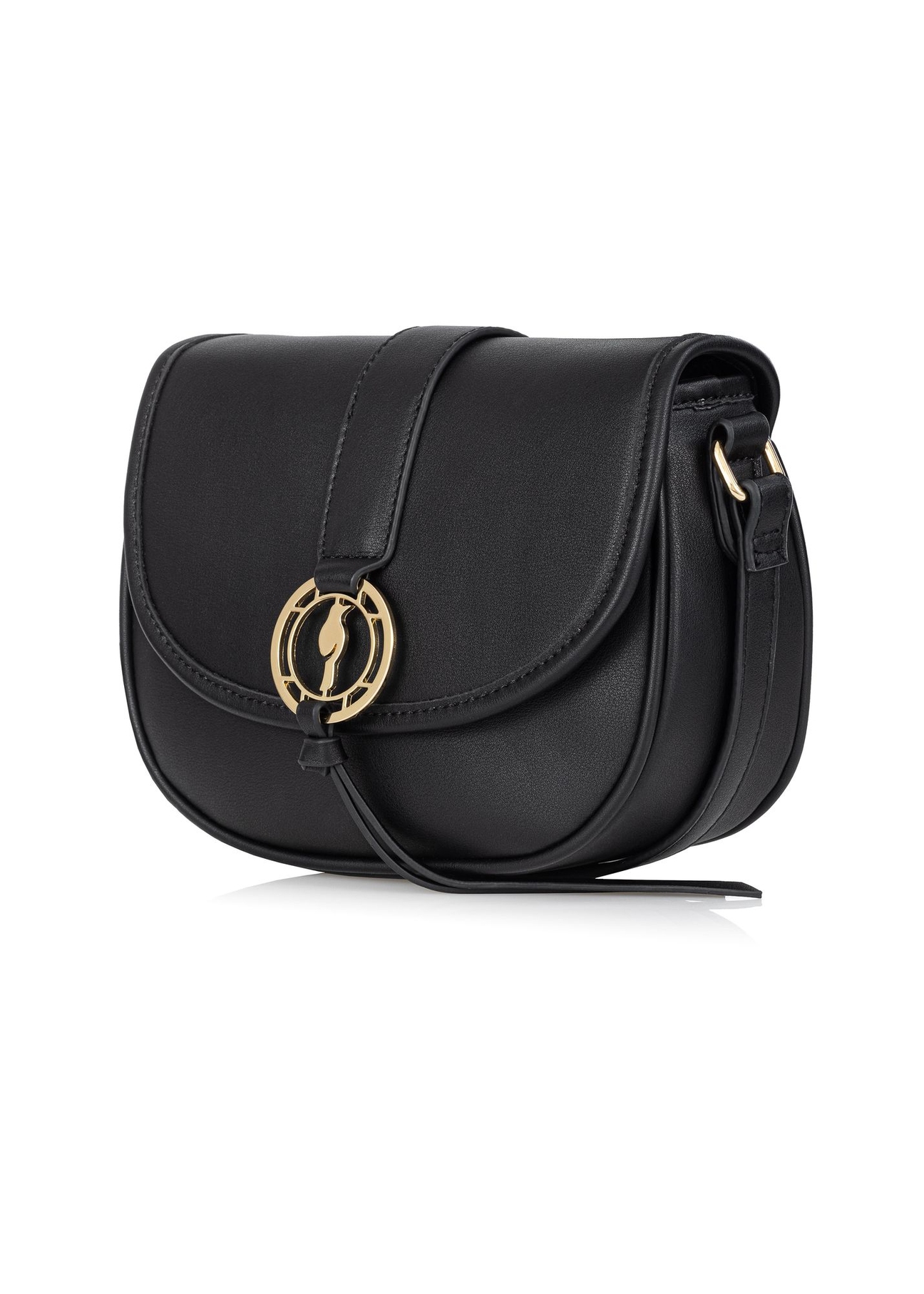 Czarna listonoszka z logo TOREC-0756-97(W23)-02