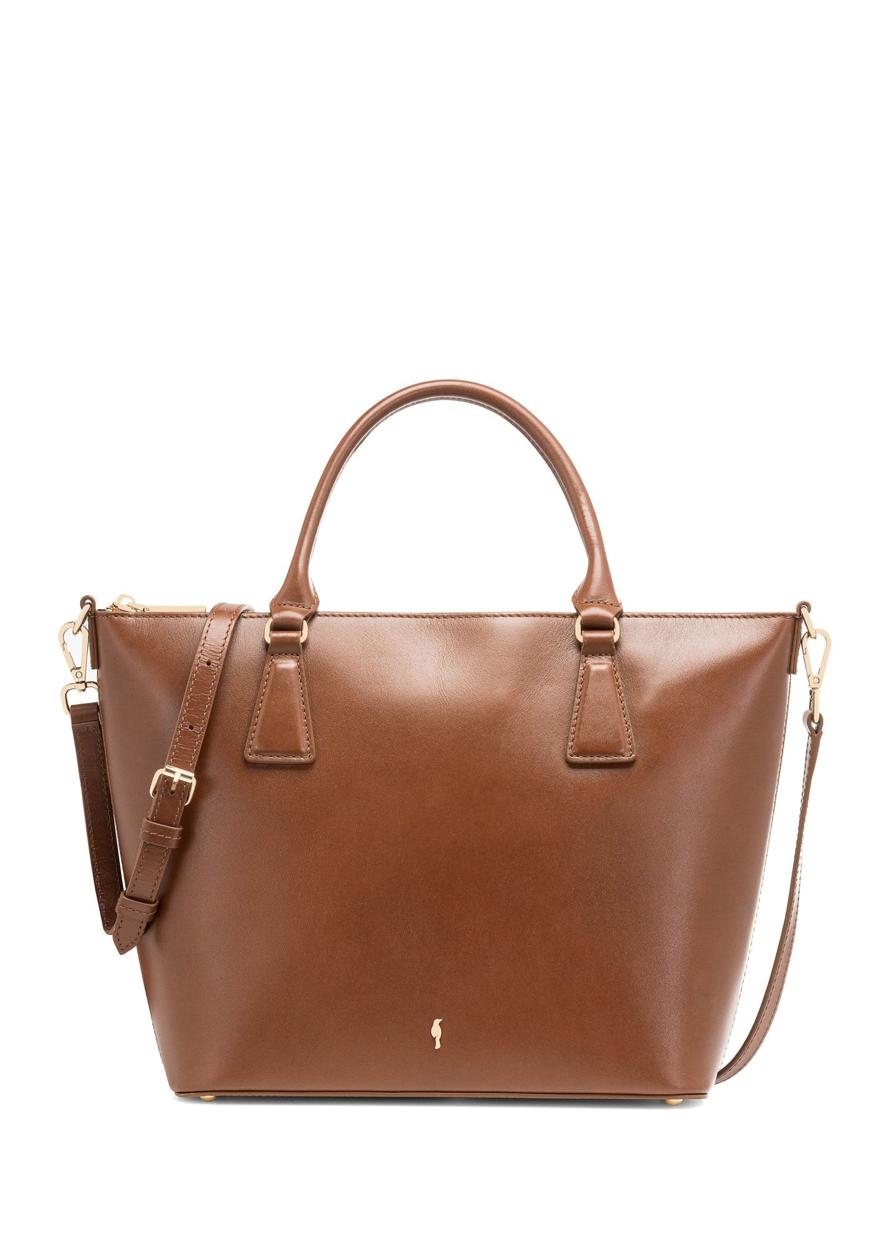 Brązowa skórzana torebka shopper TORES-1104-89(W25)-01
