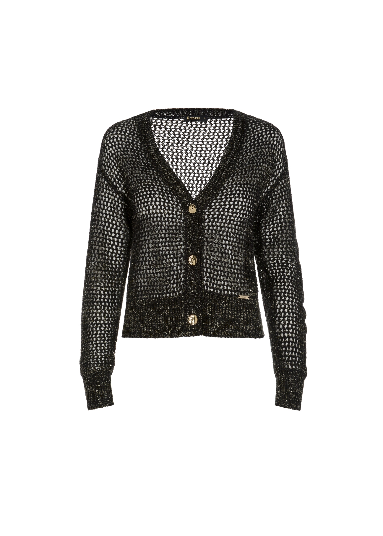 Sweter zapinany ażurowy damski SWEDT-0158-99(W22)-02