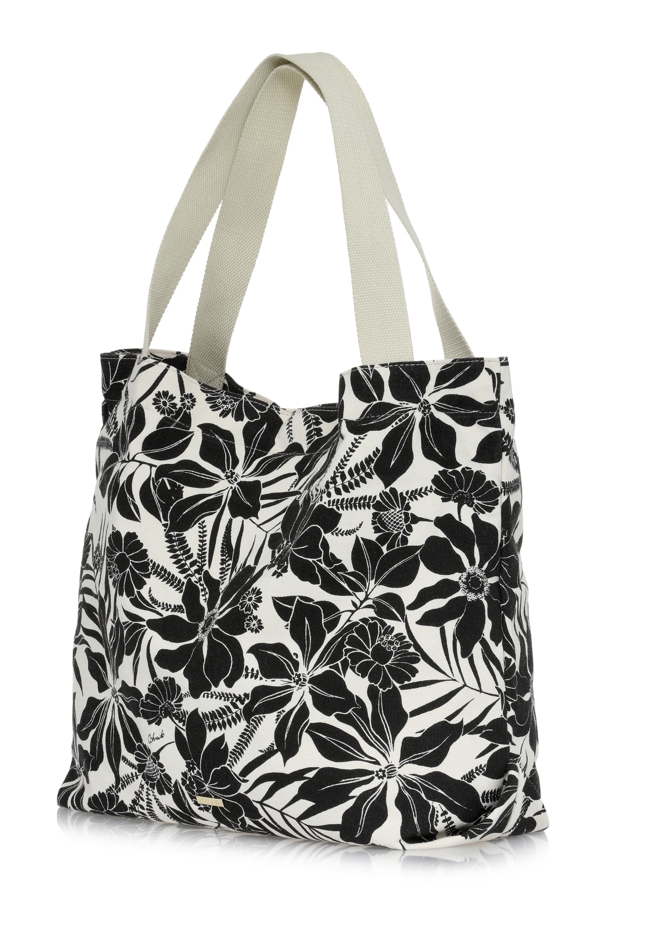 Duża torebka shopper w kwiecisty wzór TOREN-0289-98(W24)-02