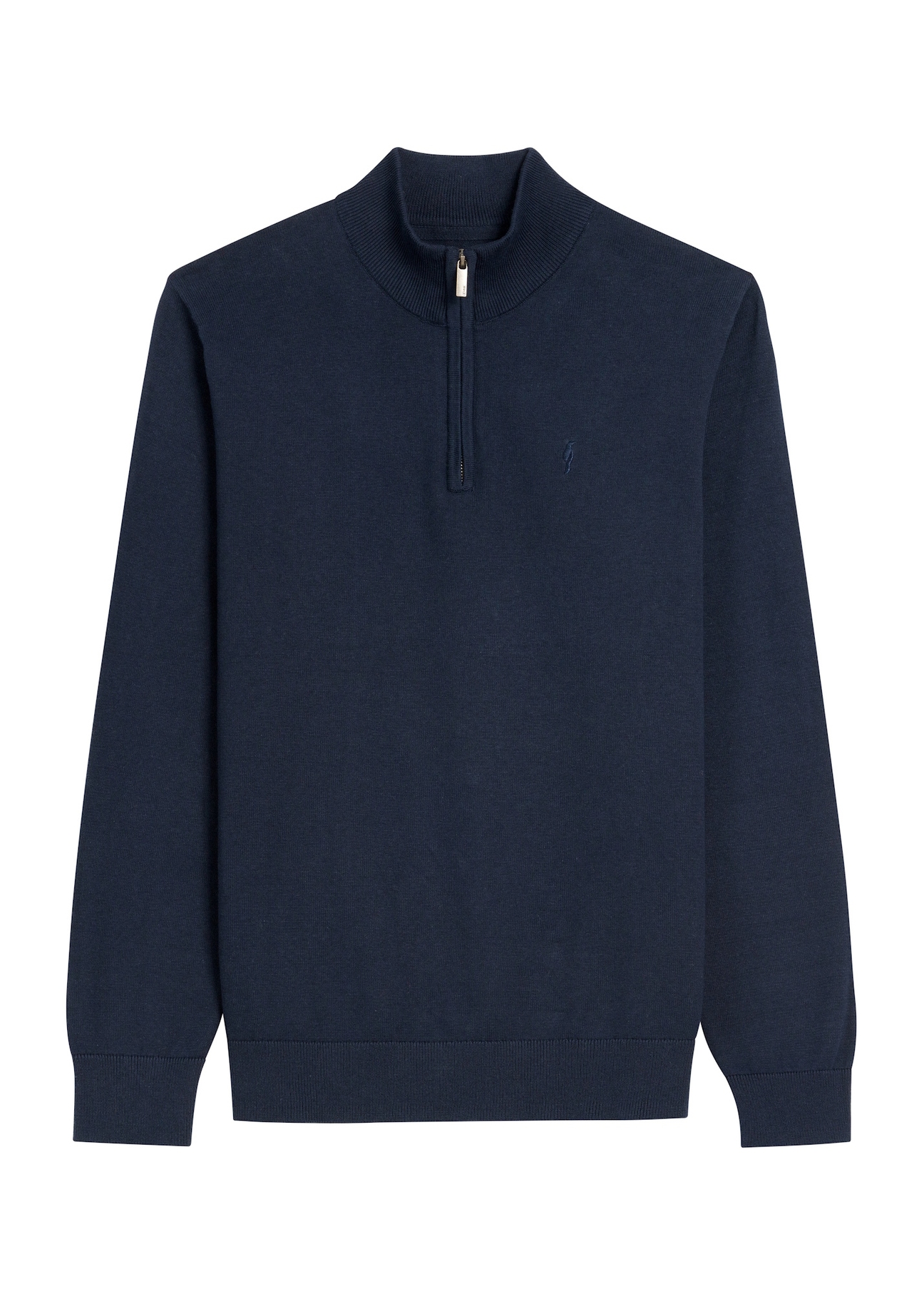 Granatowy sweter męski SWEMT-0174-68(Z25), widok produktu z przodu na białym tle.