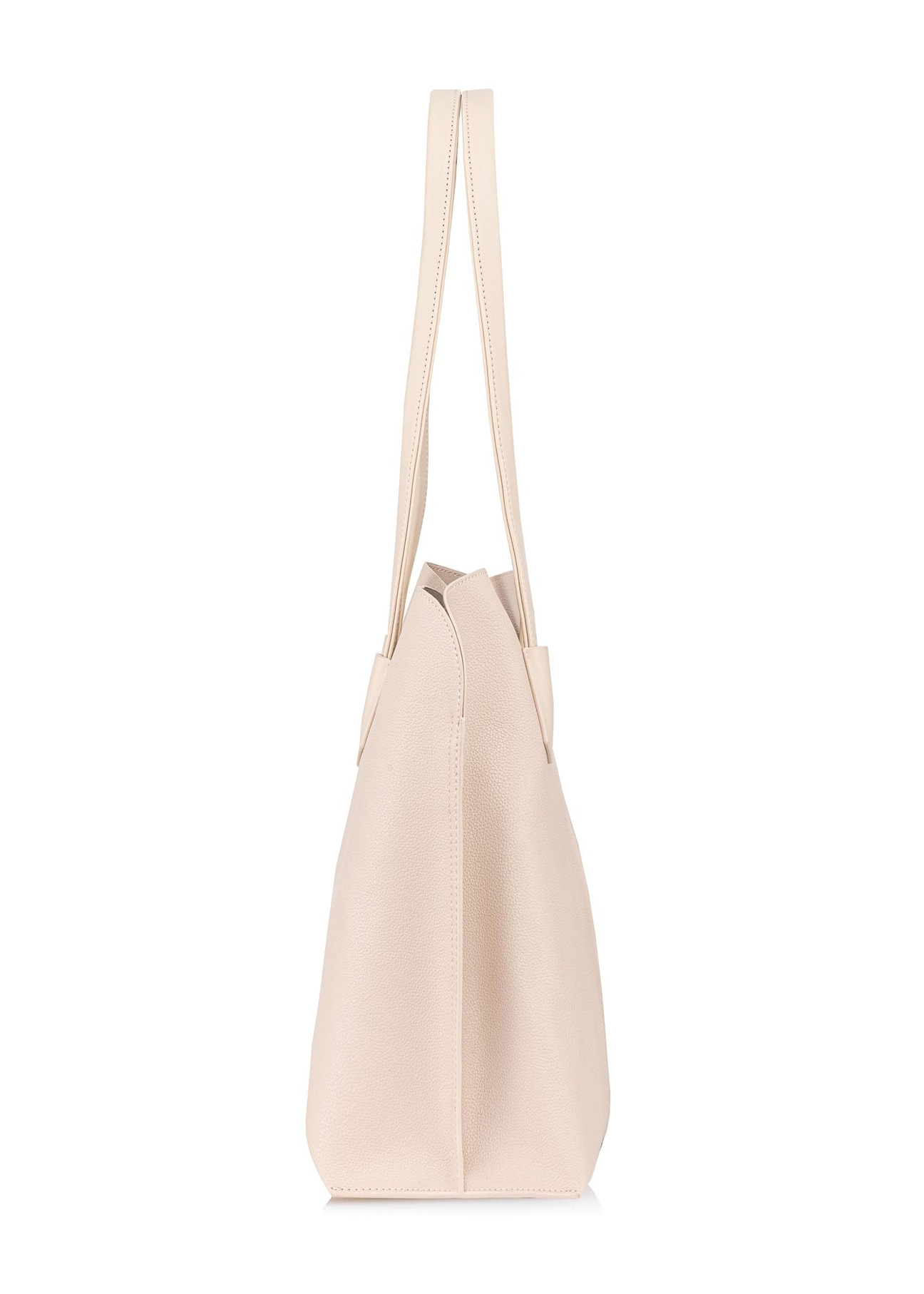 Kremowa torebka damska shopper TOREC-0795-81(W23)-03