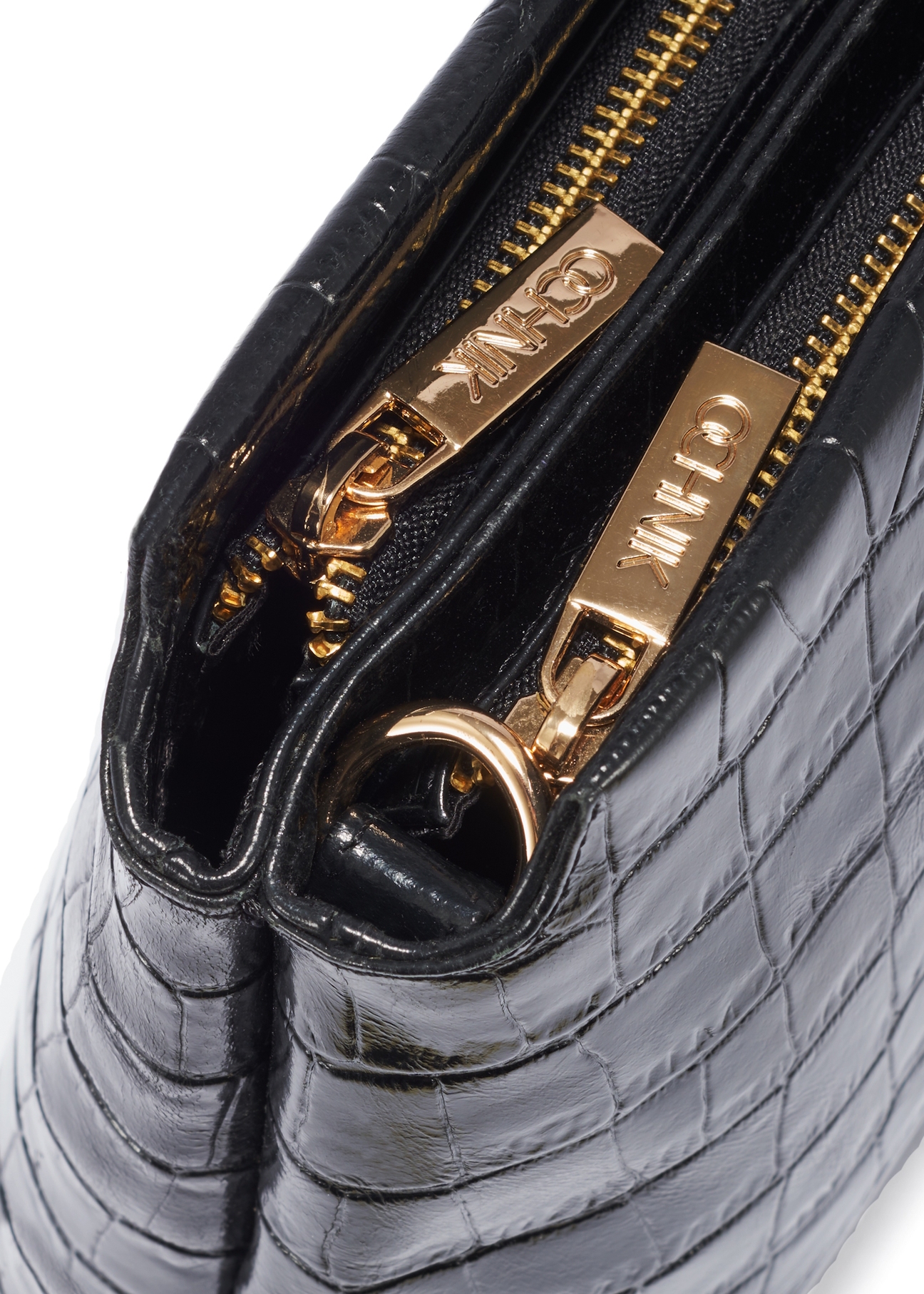 Czarna torebka damska croco TORES-1159E-99(Z25)