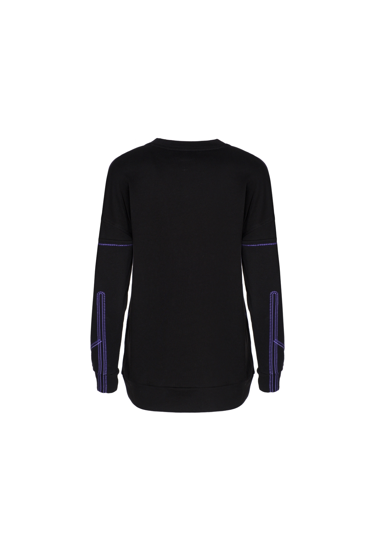 Bluza damska z fioletowymi elementami BLZDT-0013-99(W19)-02