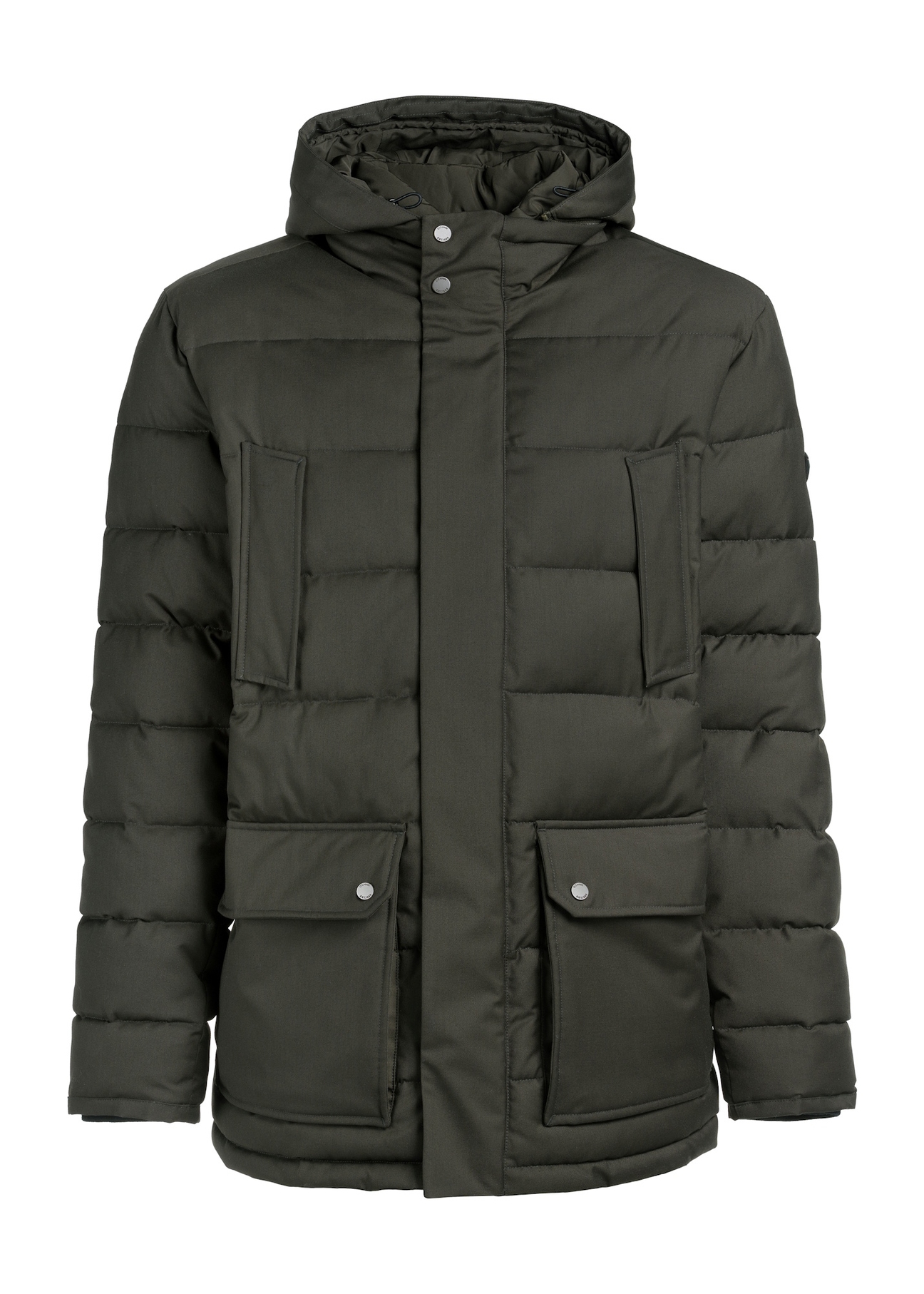 Oliwkowa zimowa kurtka męska KURMT-0379-57(Z25)