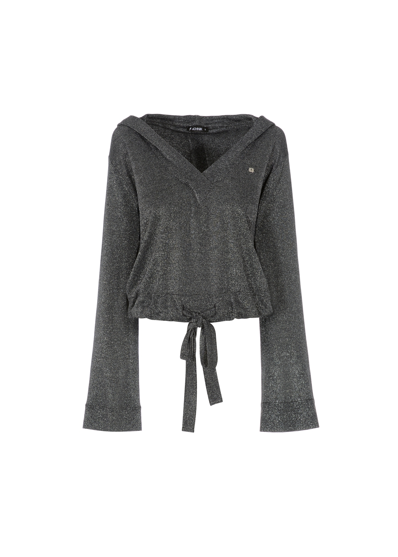 Bluza damska ze ściągaczem na dole BLZDT-0066-99(Z21)-04