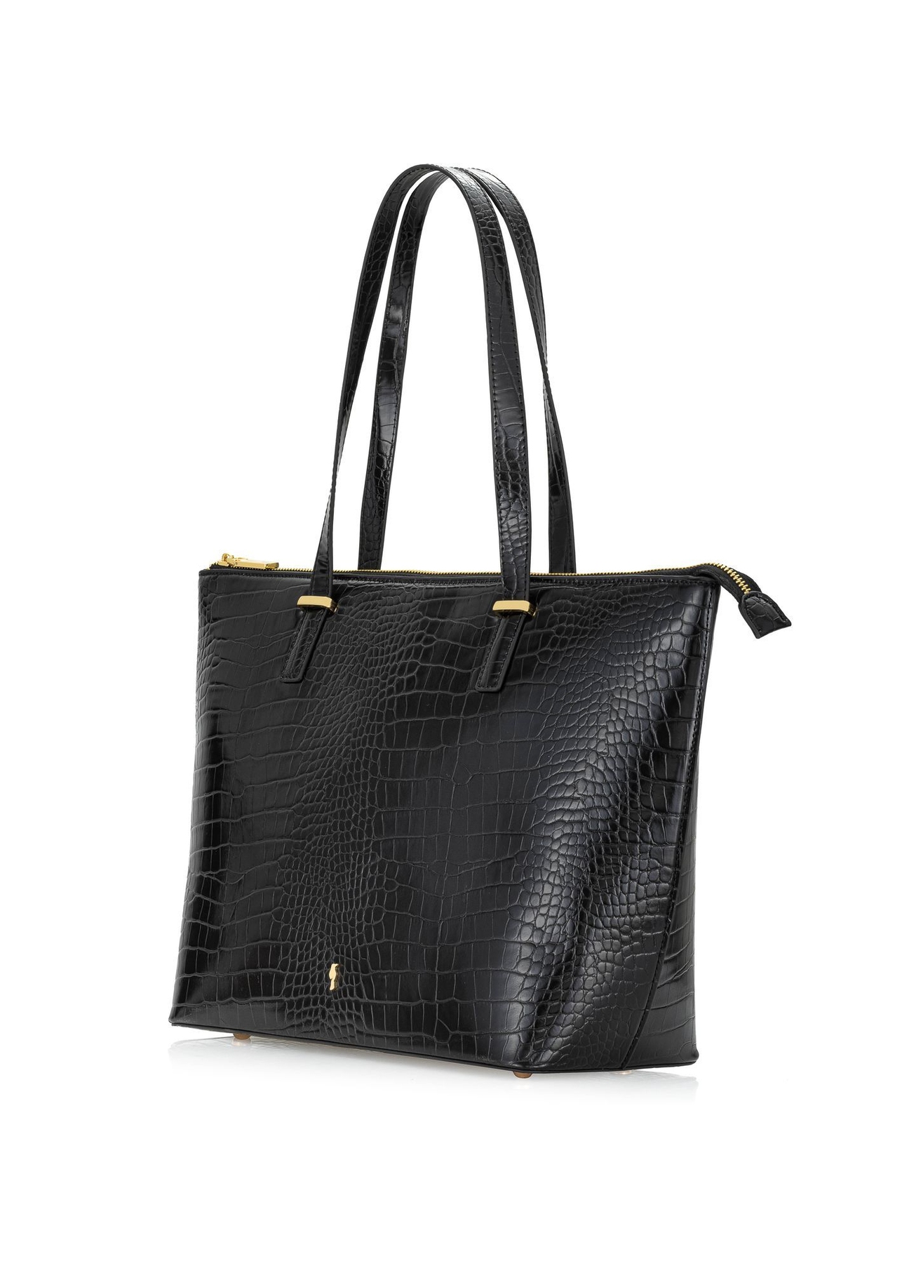 Elegancka torebka shopper damska TOREC-0953A-97(Z25), widok produktu skosem na białym tle.