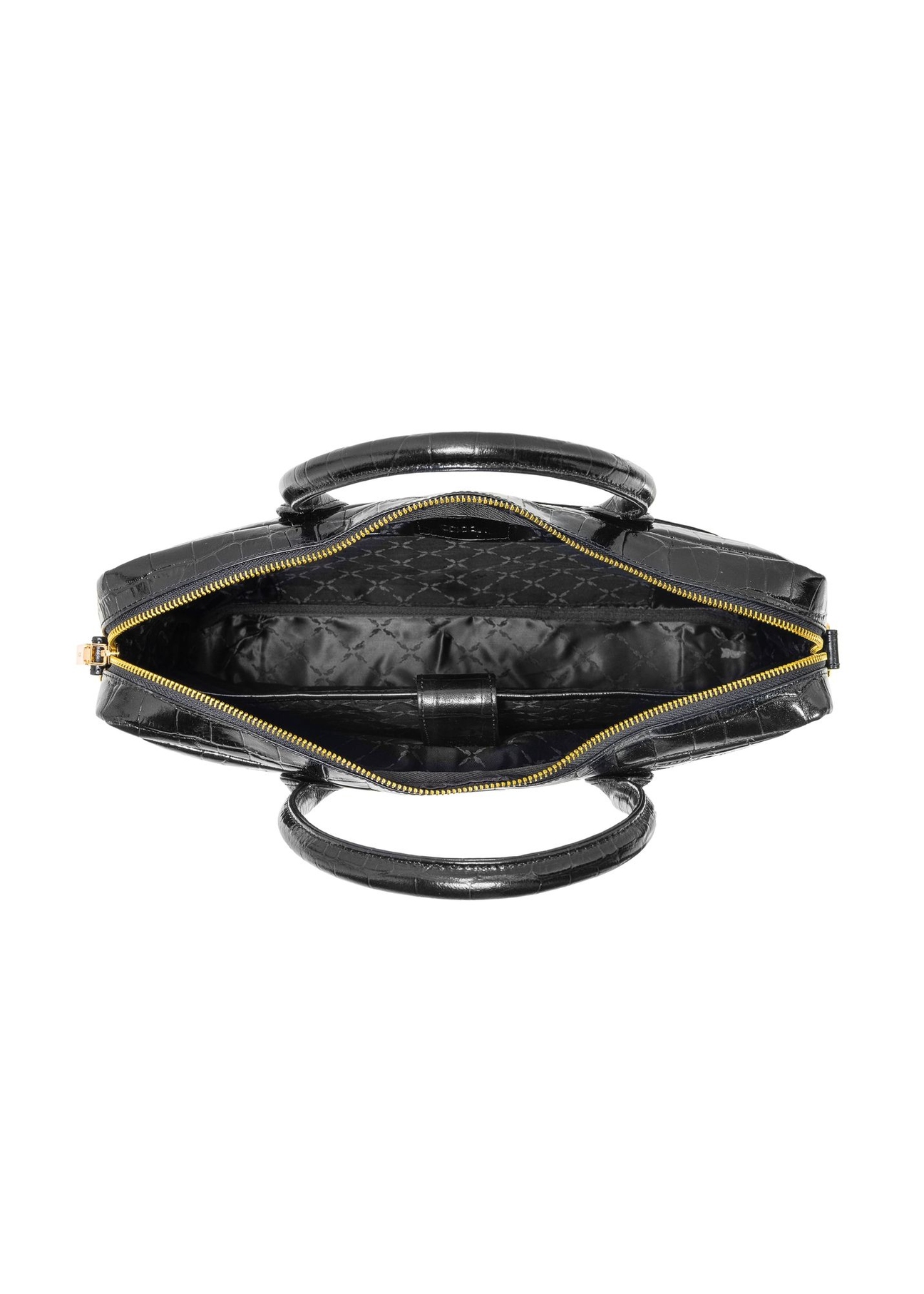 Skórzana elegancka torba damska croco TORES-1128E-99(Z25), widok produktu od góry na białym tle.