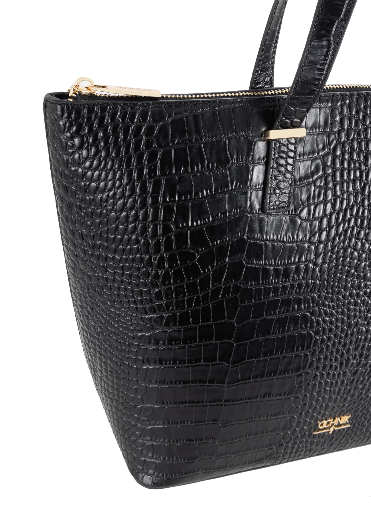 Skórzana torebka damska w stylu croco  TORES-0880-99(Z23)-06