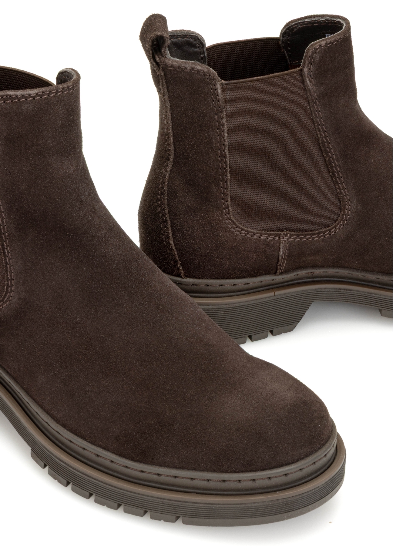 Brązowe zamszowe sztyblety męskie BUTYM-0511-89(Z25)