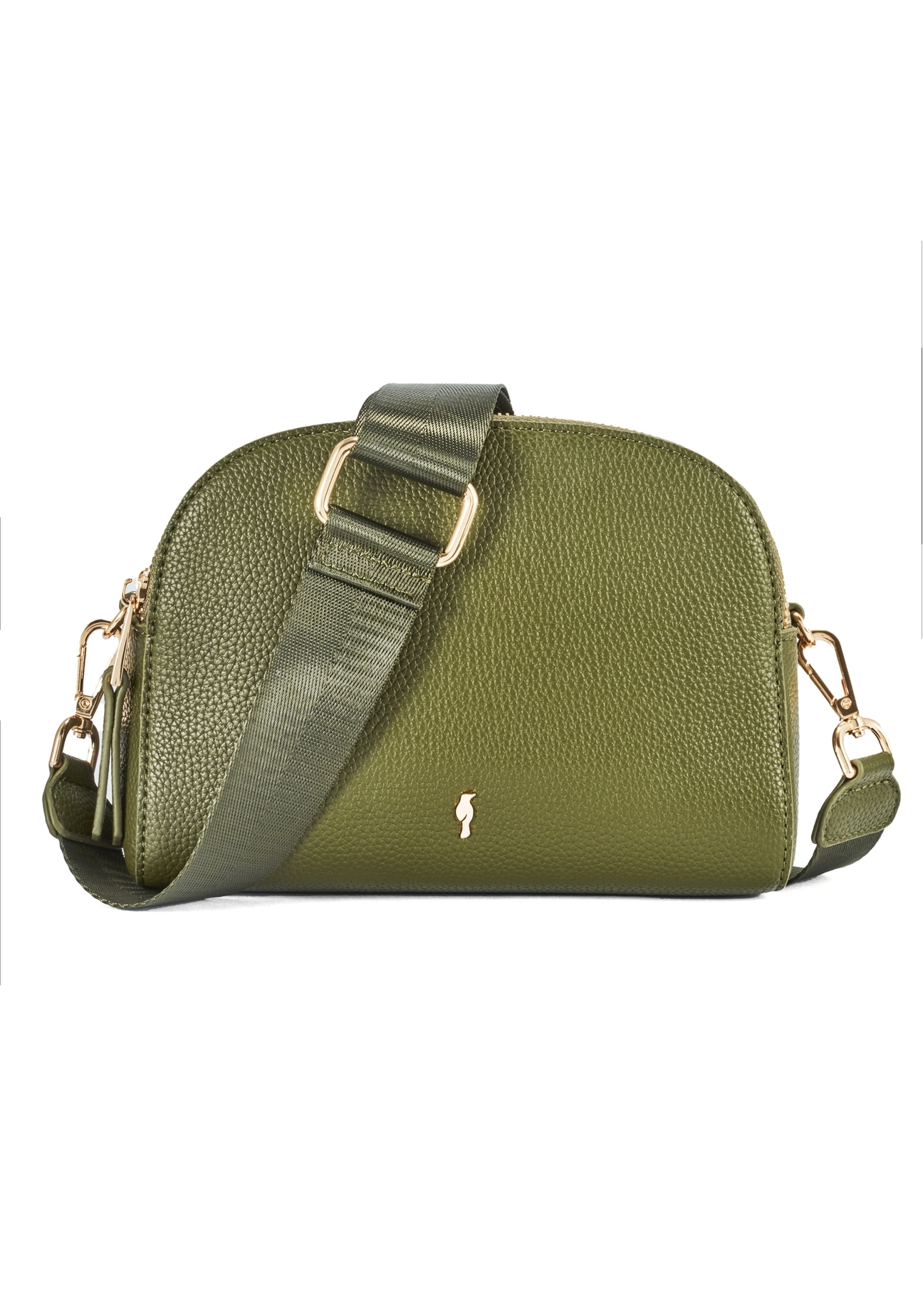 Mała torebka damska khaki TOREC-0036E-55(Z25), widok produktu przodem na białym tle.-02