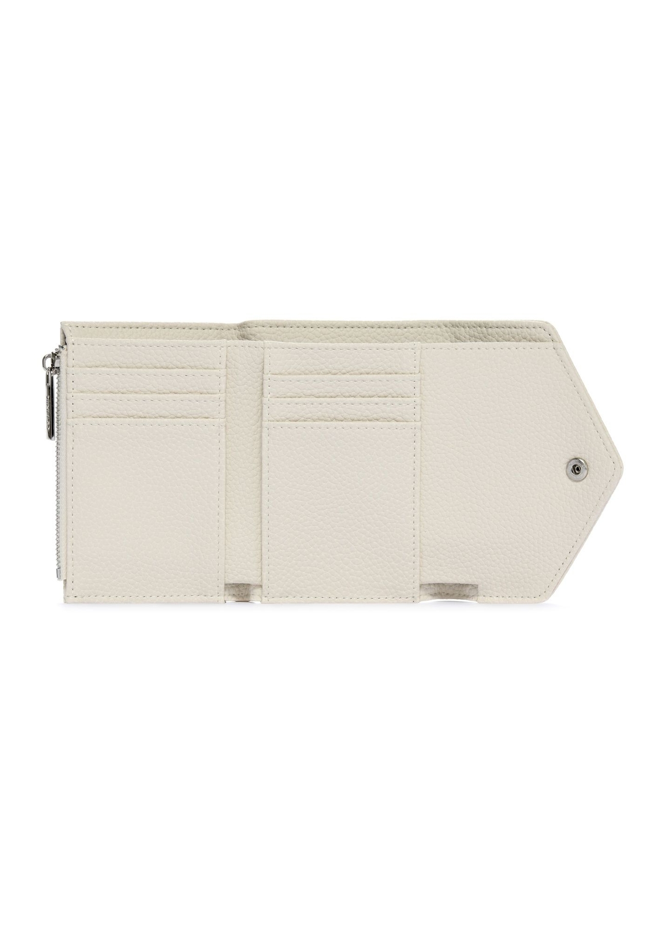 Mały kremowy portfel damski POREC-0414-12(W25)-04