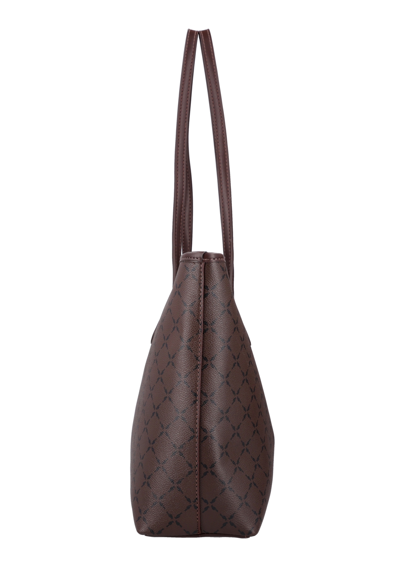Sygnowana torebka damska shopper TOREC-1299-1P(Z26), widok produktu z boku na białym tle.