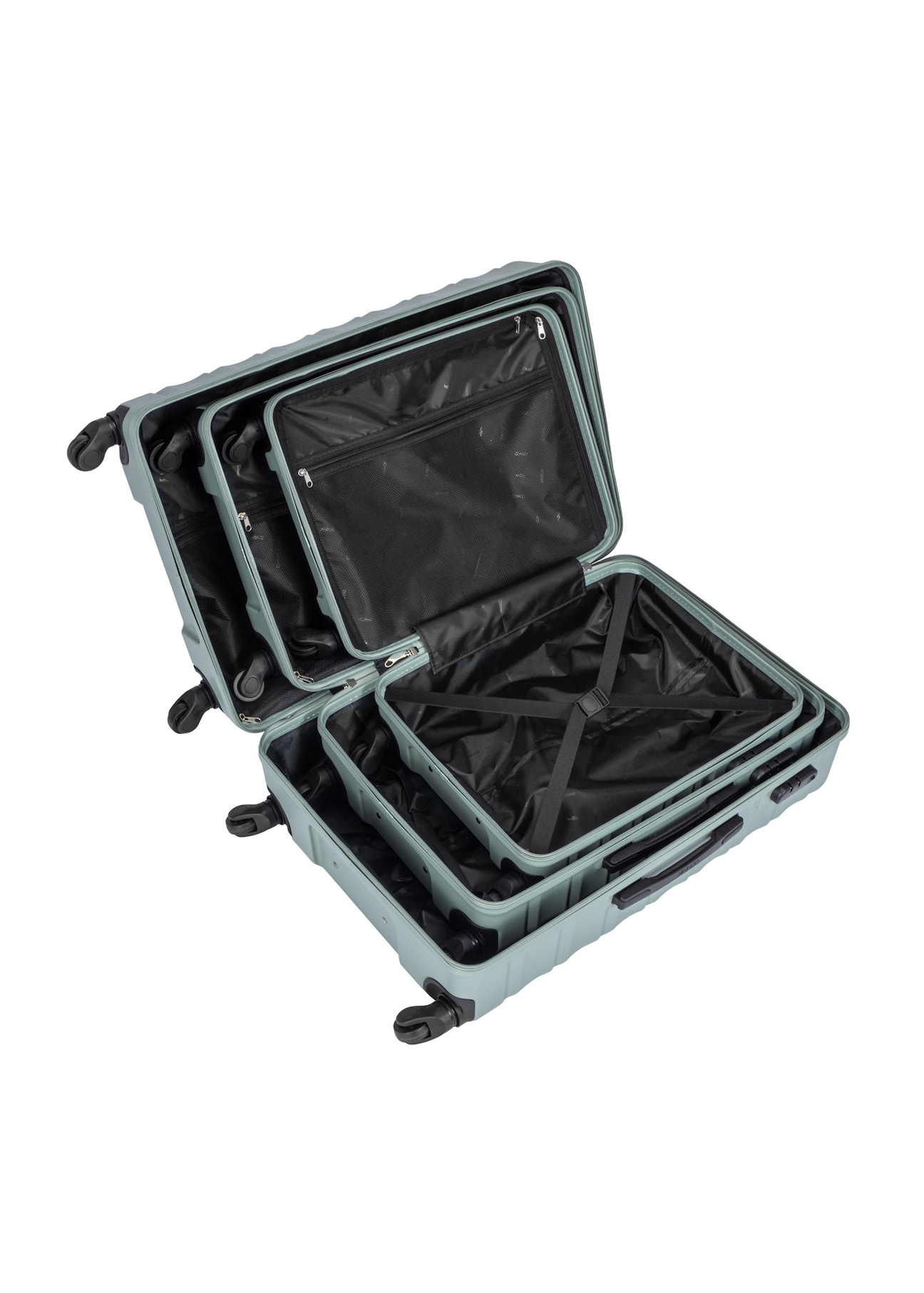 Komplet walizek na kółkach 19'/24'/28' WALAB-0081-8F(W26), widok produktu w środku na białym tle.